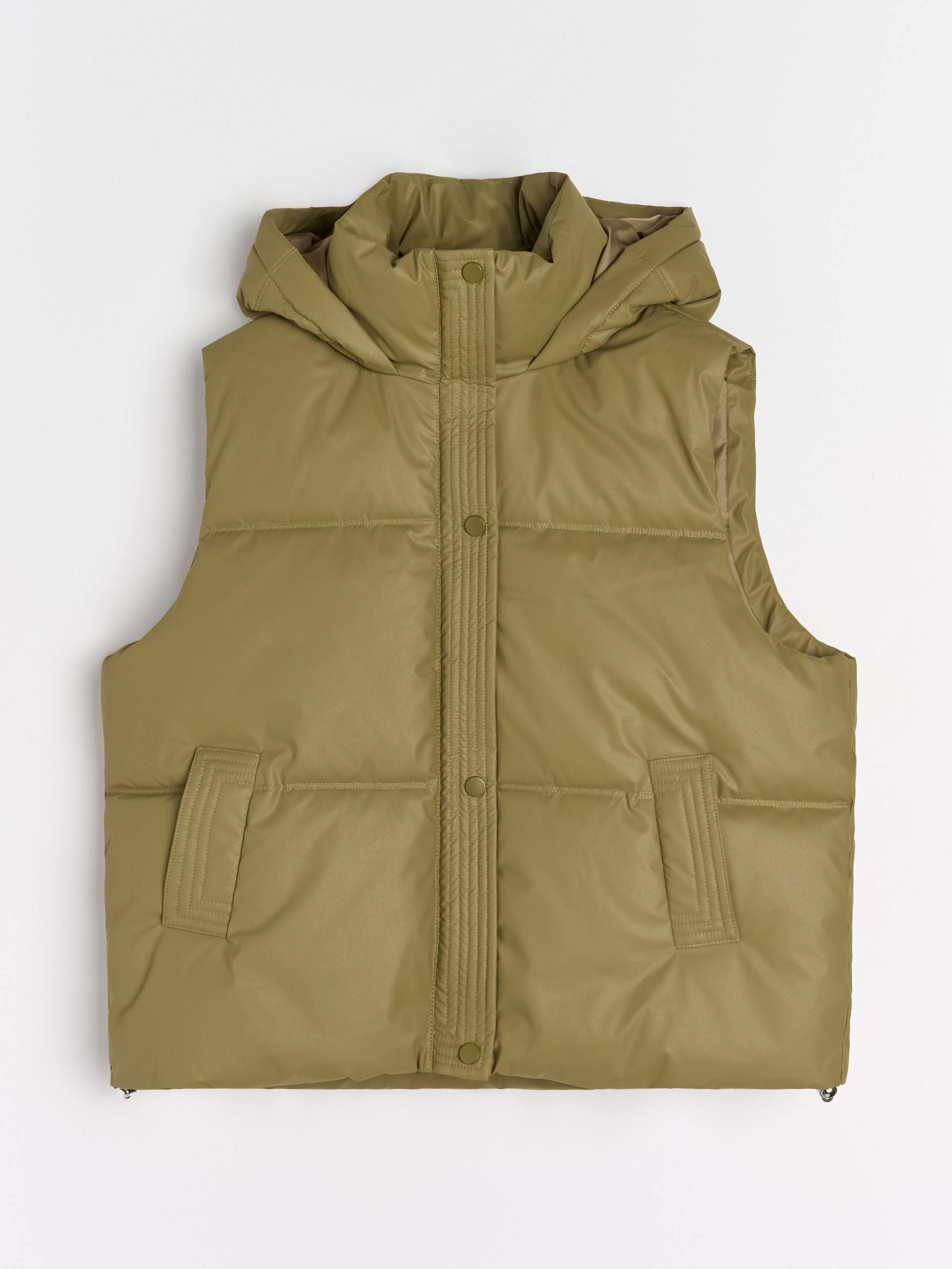 Sinsay - Kamizelka z kapturem - zielony