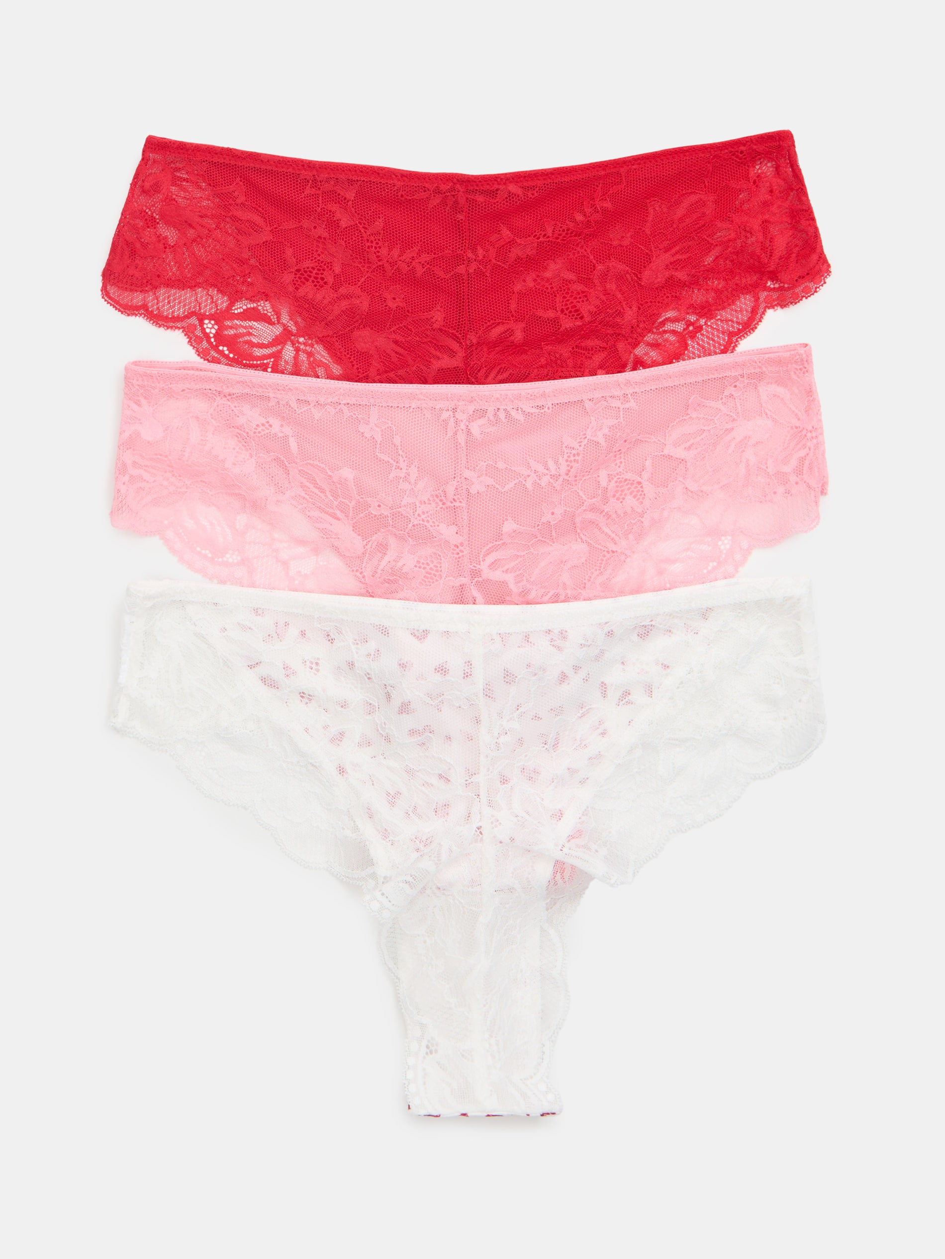 Sinsay - Majtki brazilian z koronką 3 pack - wielobarwny