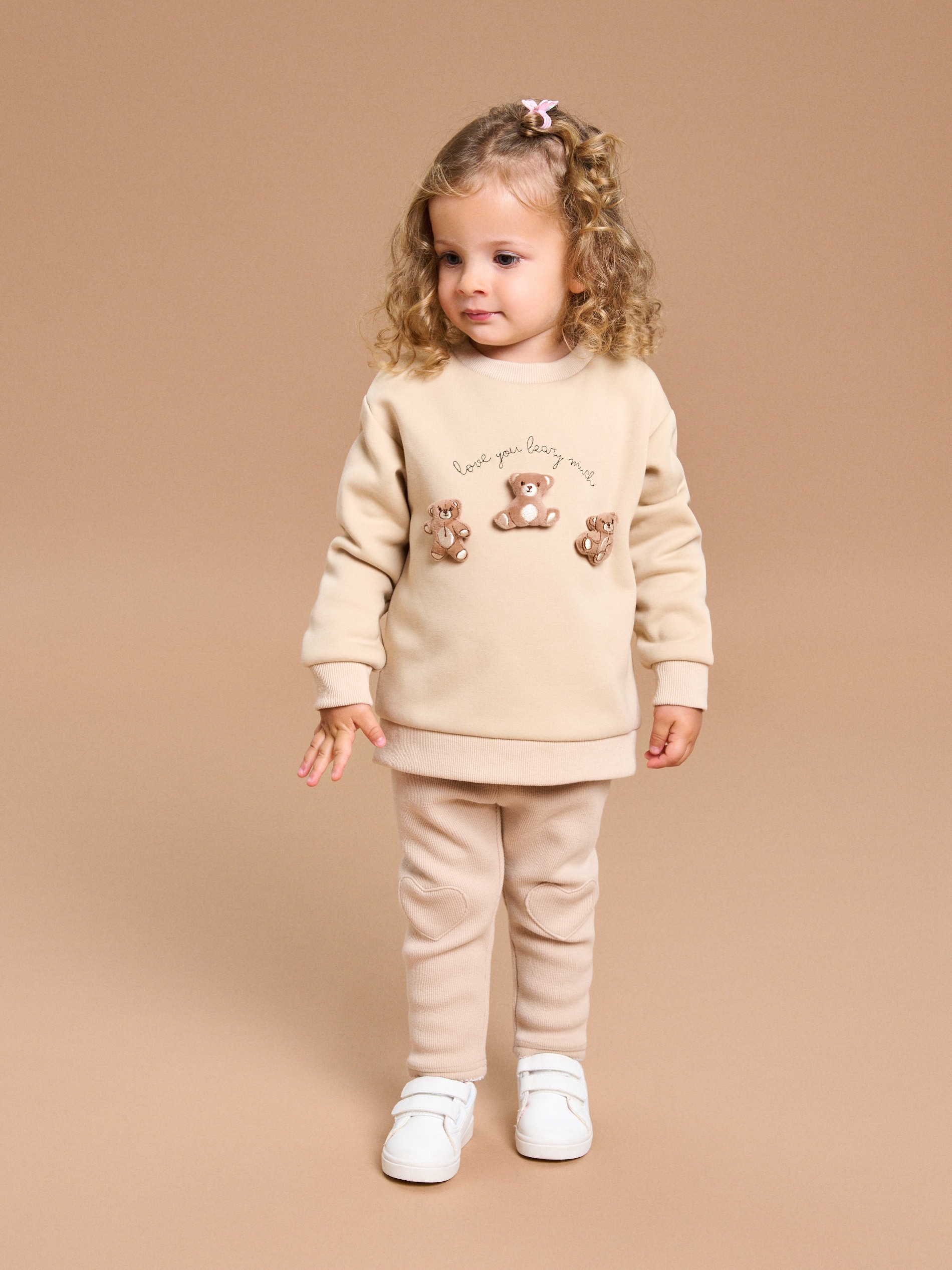 Sinsay - Φούτερ με στρογγυλή λαιμόκοψη - κρεμ φωτογραφία