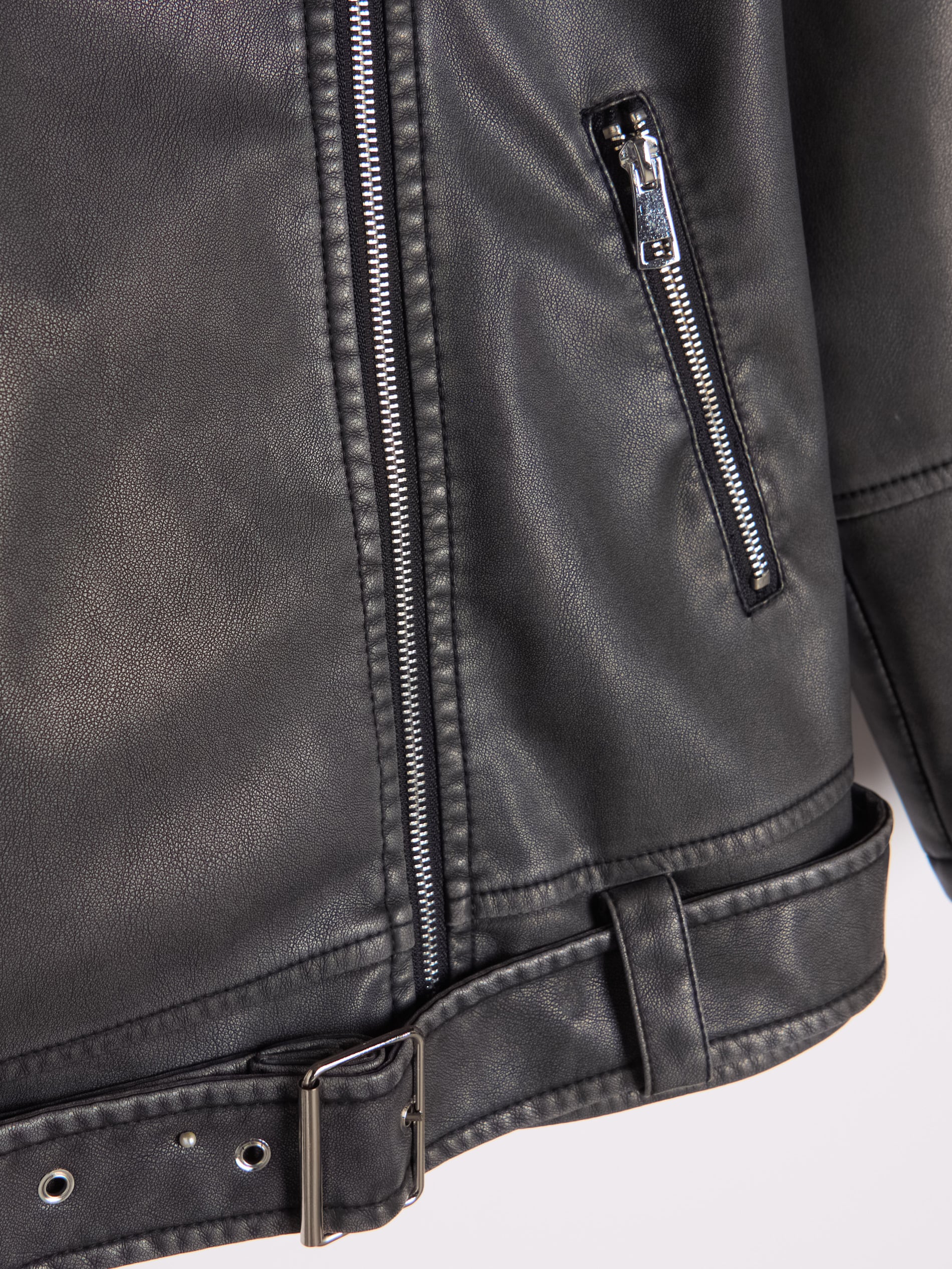 Sinsay - Τζάκετ μηχανής από δερματίνη - μαυρο φωτογραφία