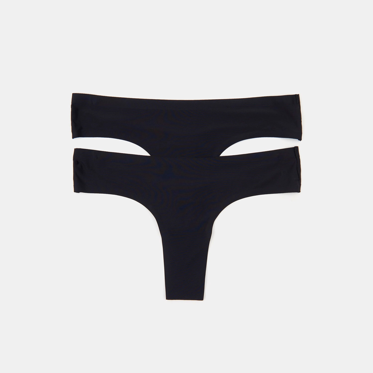 E-shop Sinsay - Súprava 2 bezšvových nohavičiek - Čierna