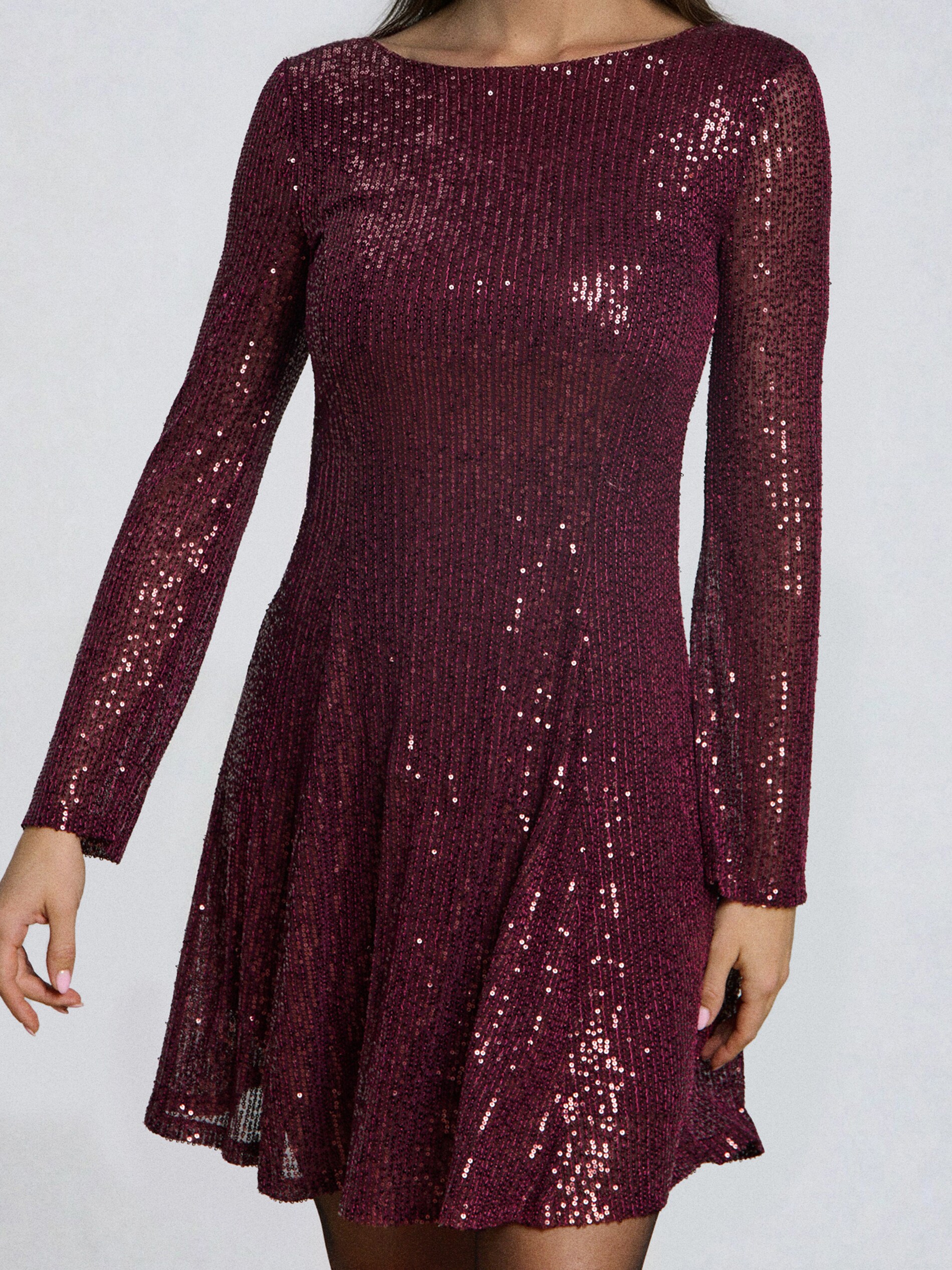 Sinsay - Mini φόρεμα - μαονι φωτογραφία