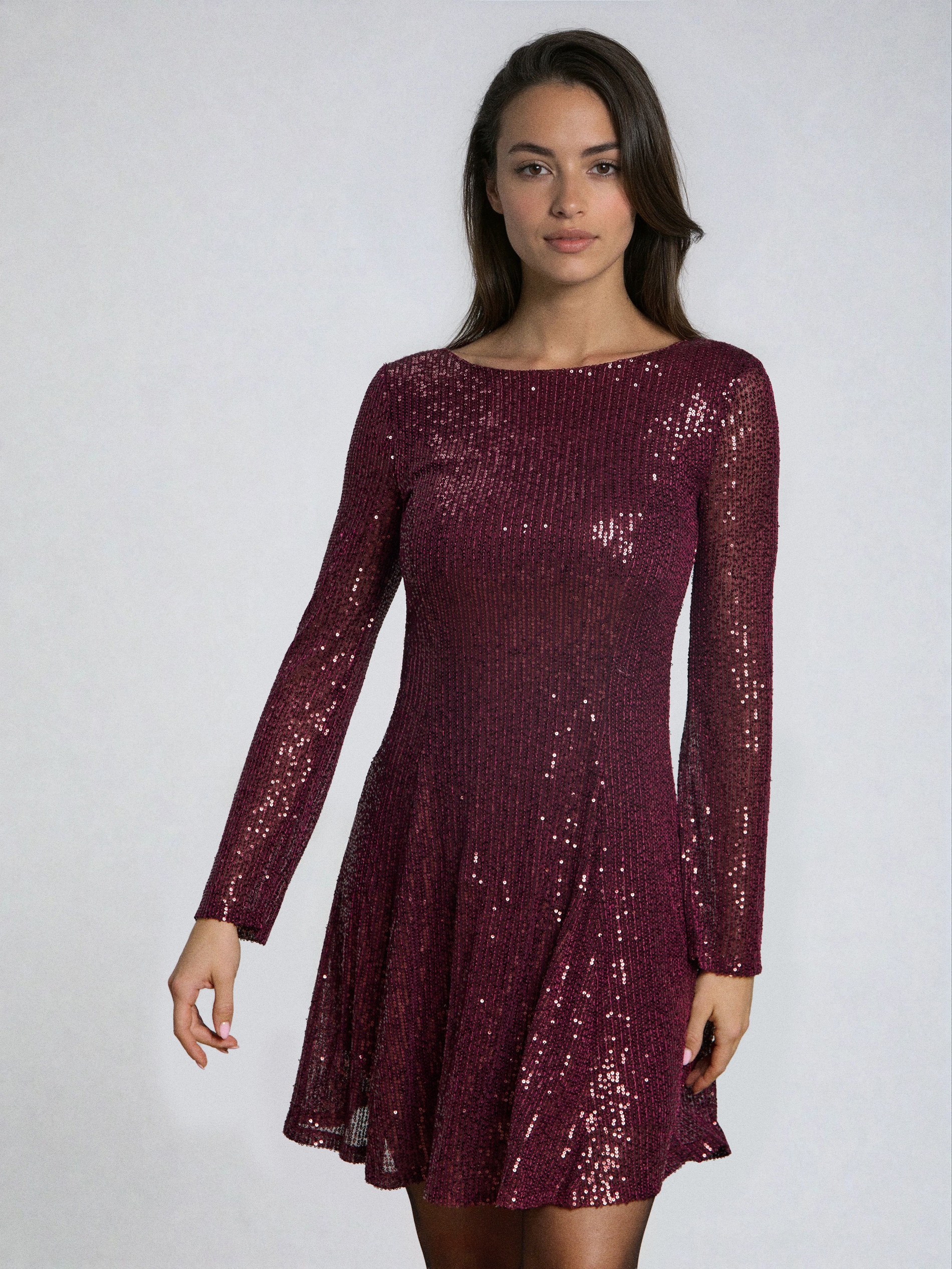 Sinsay - Mini φόρεμα - μαονι φωτογραφία