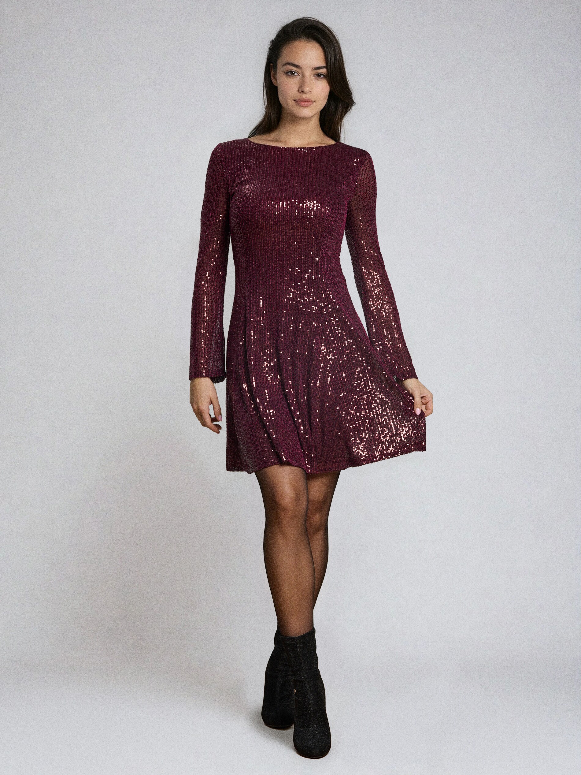 Sinsay - Mini φόρεμα - μαονι φωτογραφία