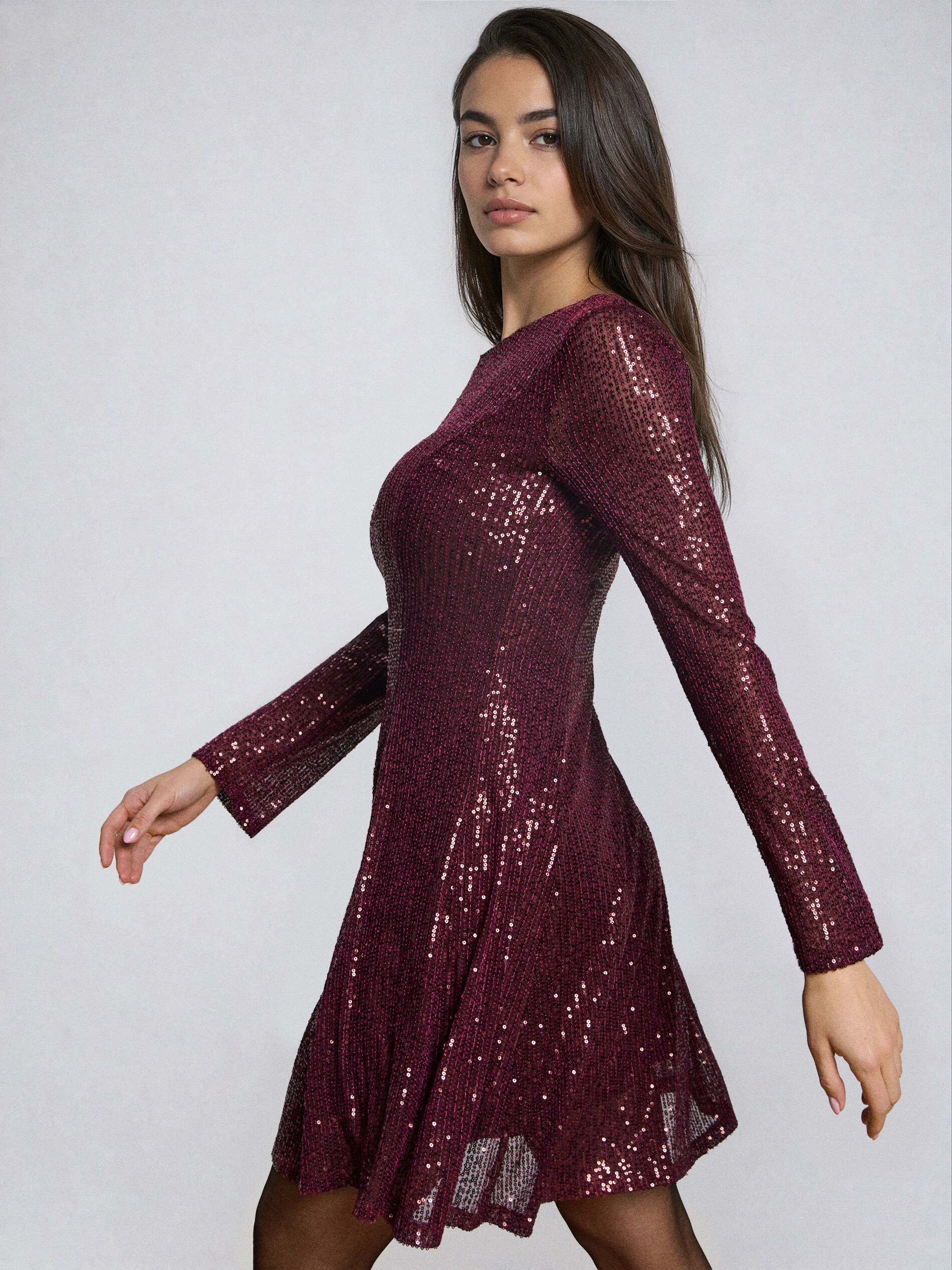 Sinsay - Mini φόρεμα - μαονι φωτογραφία