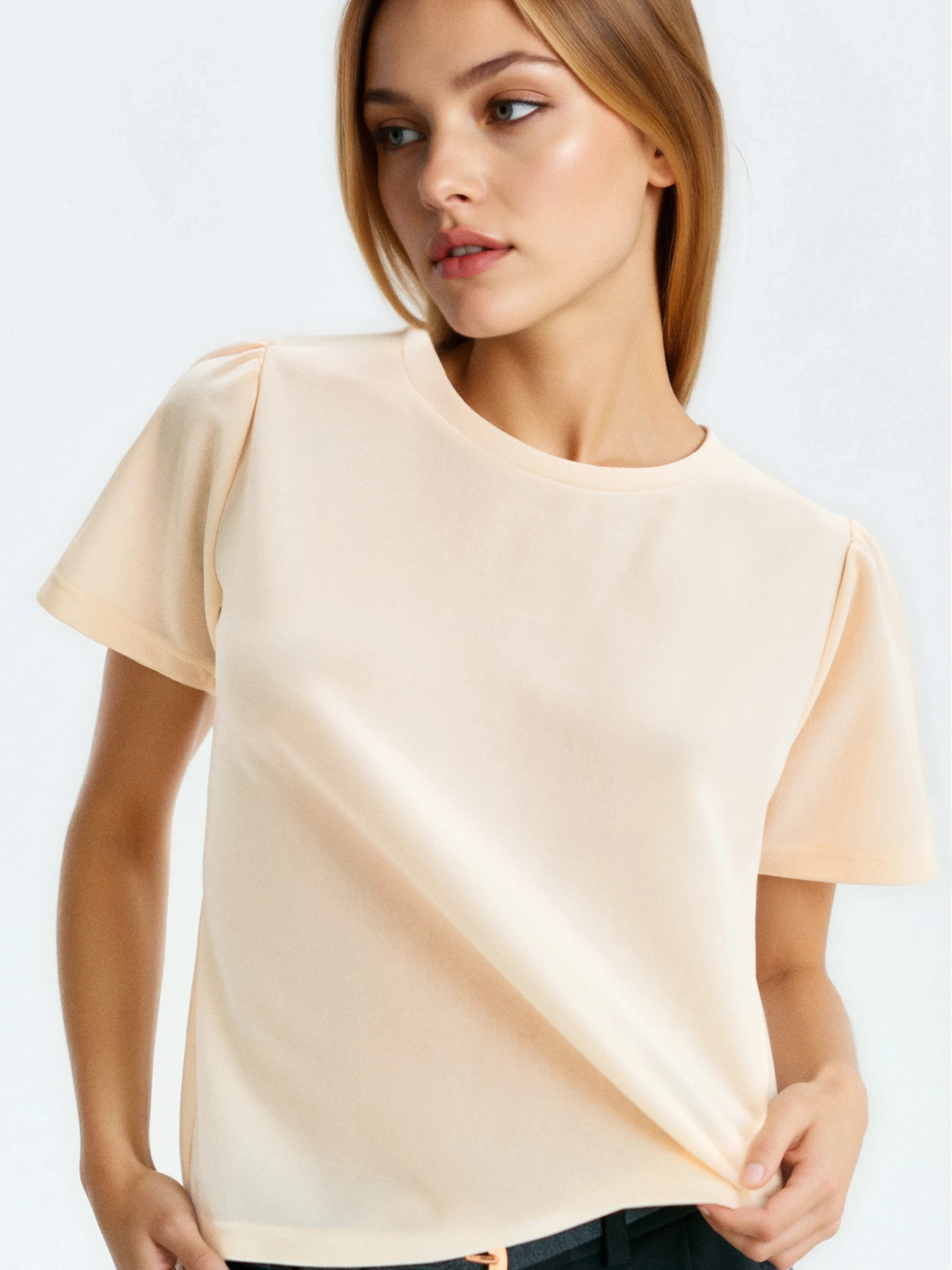 Sinsay - Koszulka basic - żółty