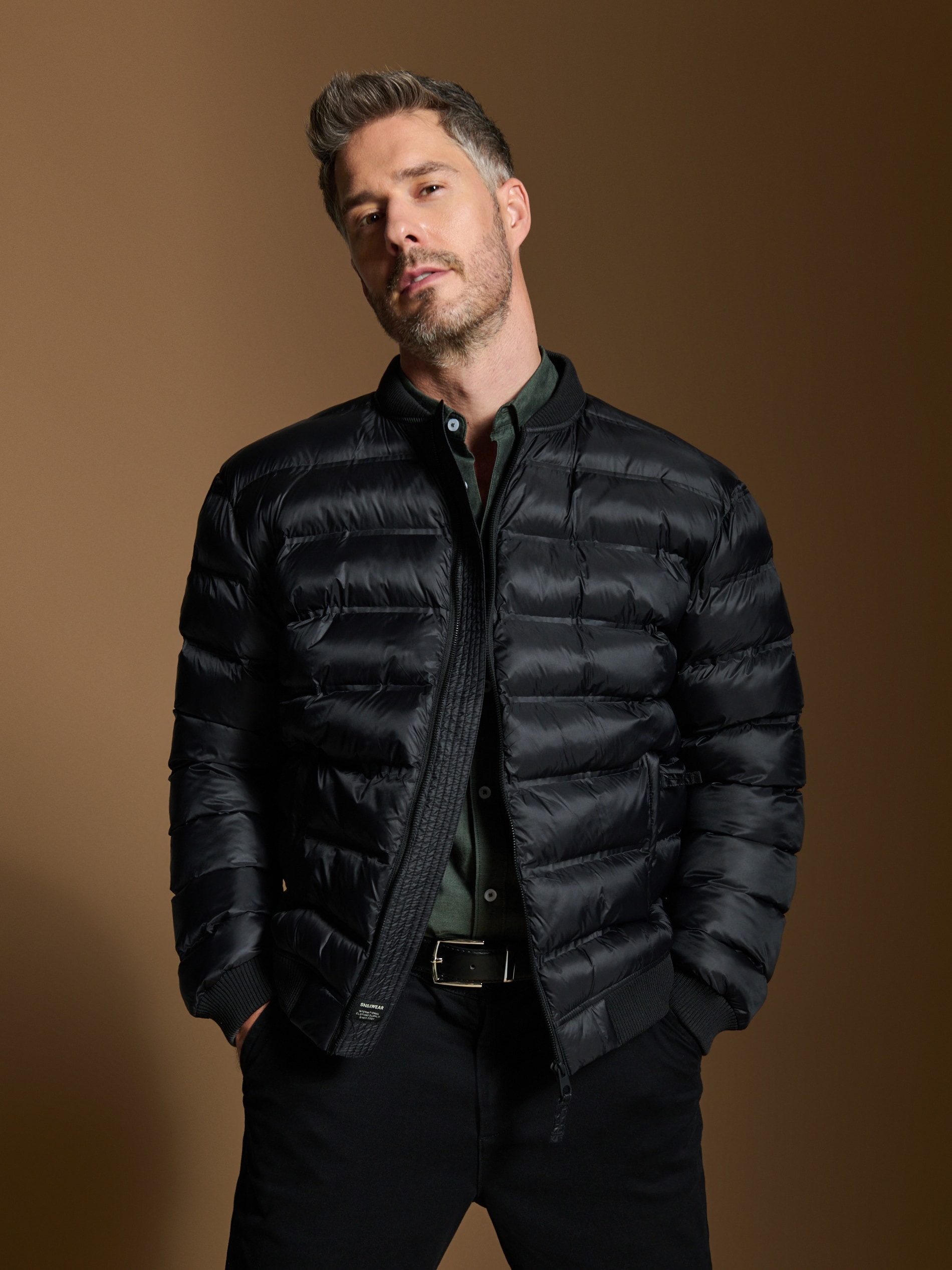 Sinsay - Kurtka bomber puffer - czarny