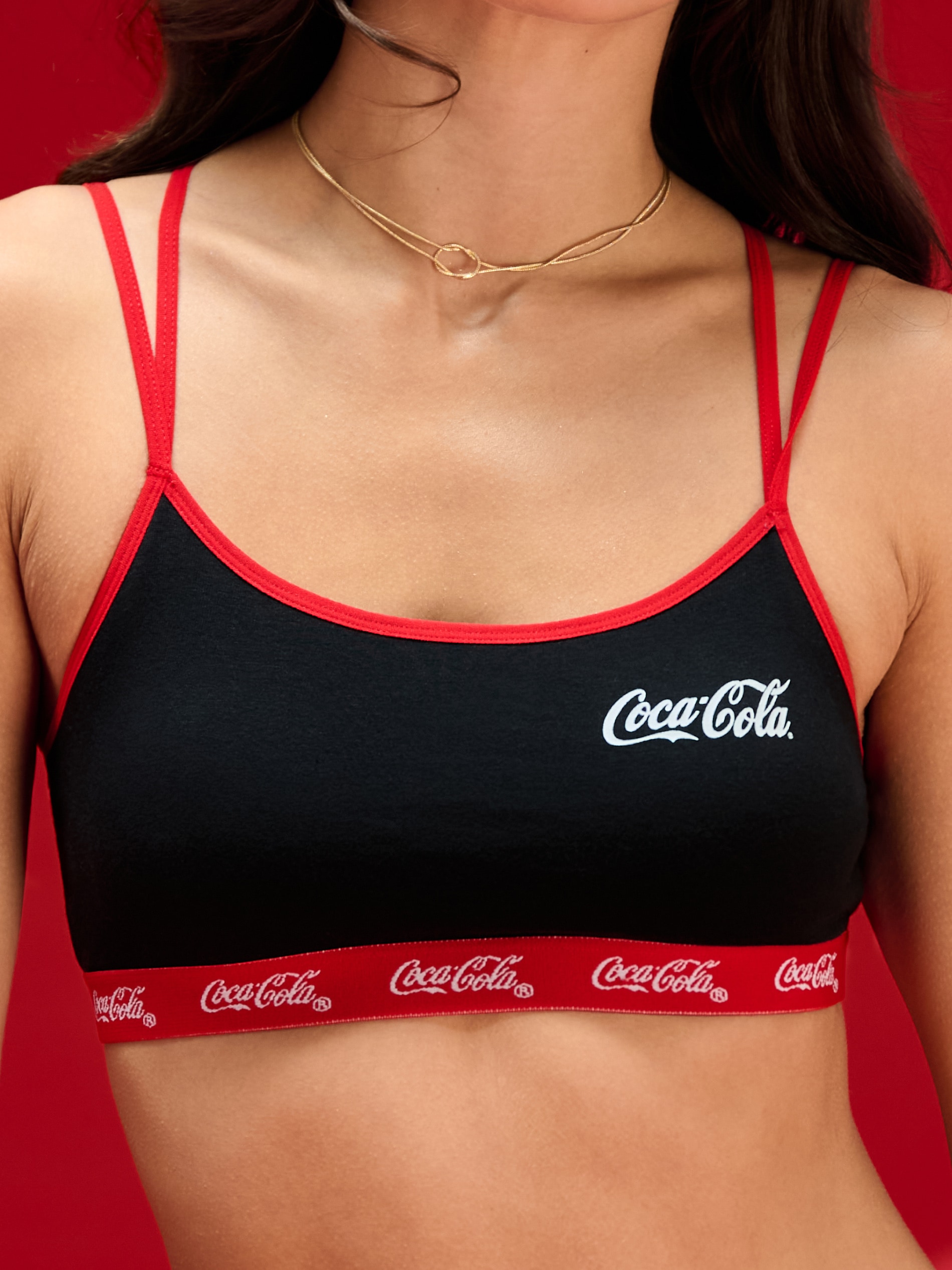 Sinsay - Sutien Coca Cola - Negru