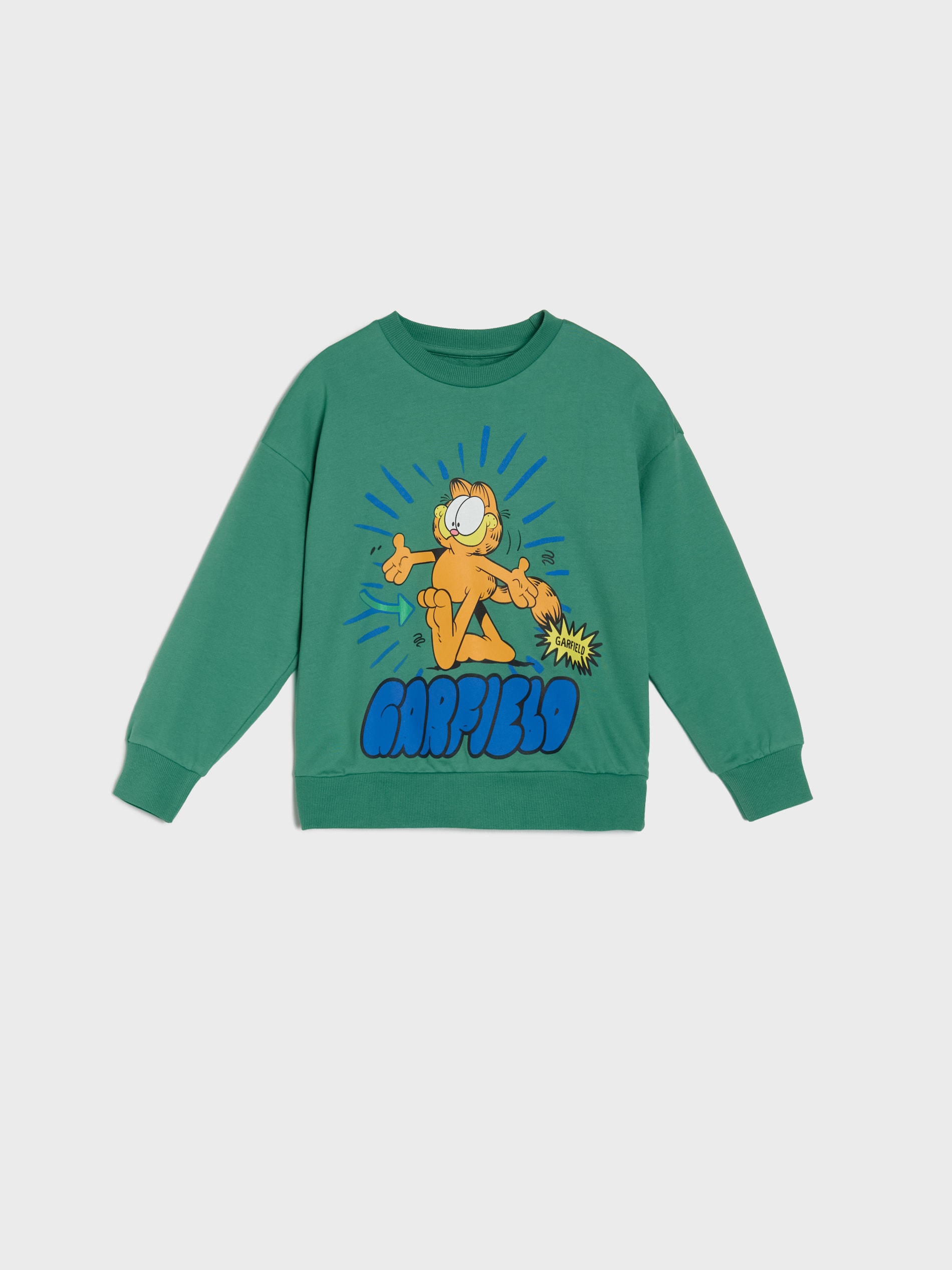 Sinsay - Φούτερ με στάμπα Garfield - πρασινο φωτογραφία