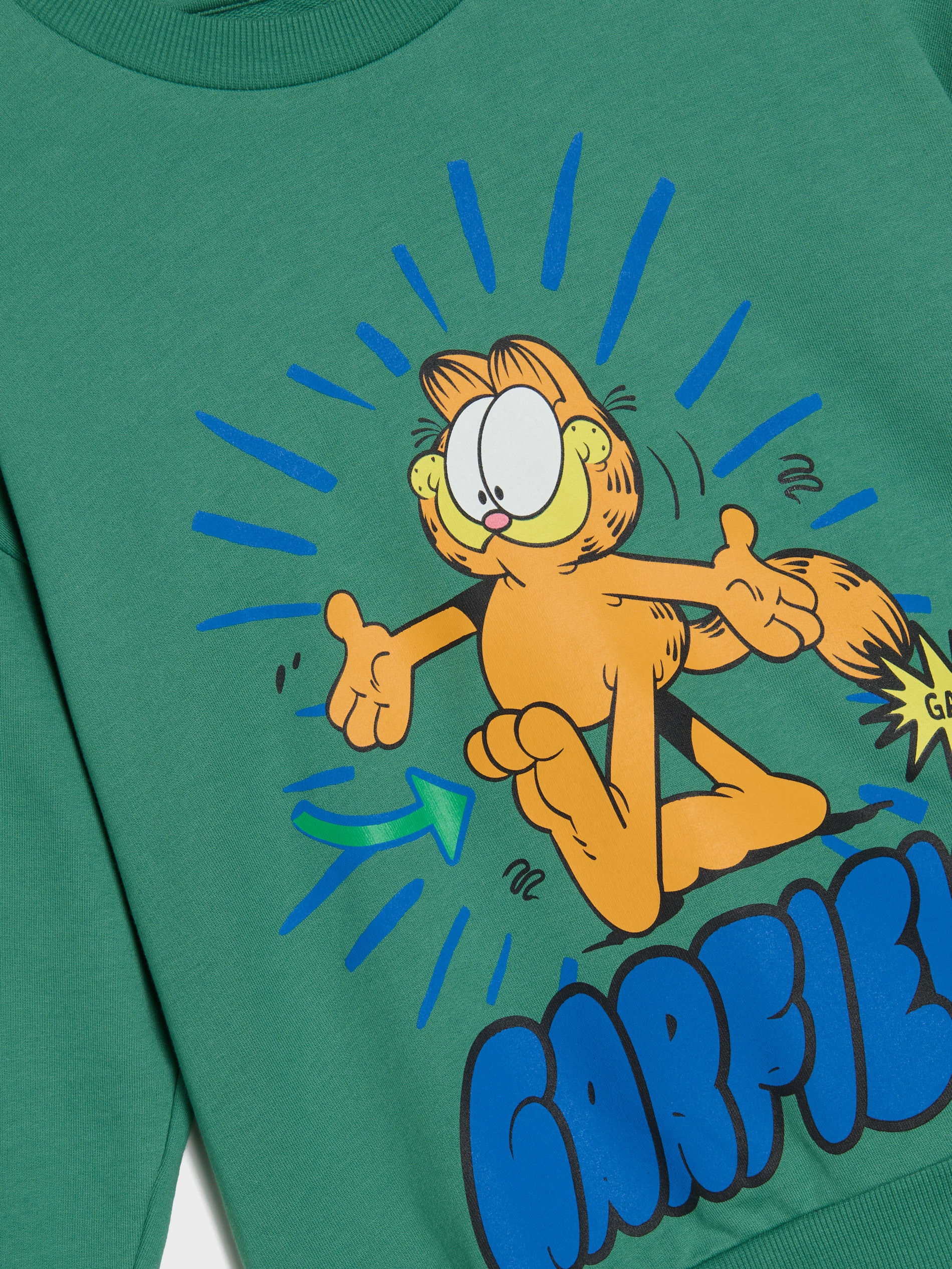 Sinsay - Φούτερ με στάμπα Garfield - πρασινο φωτογραφία