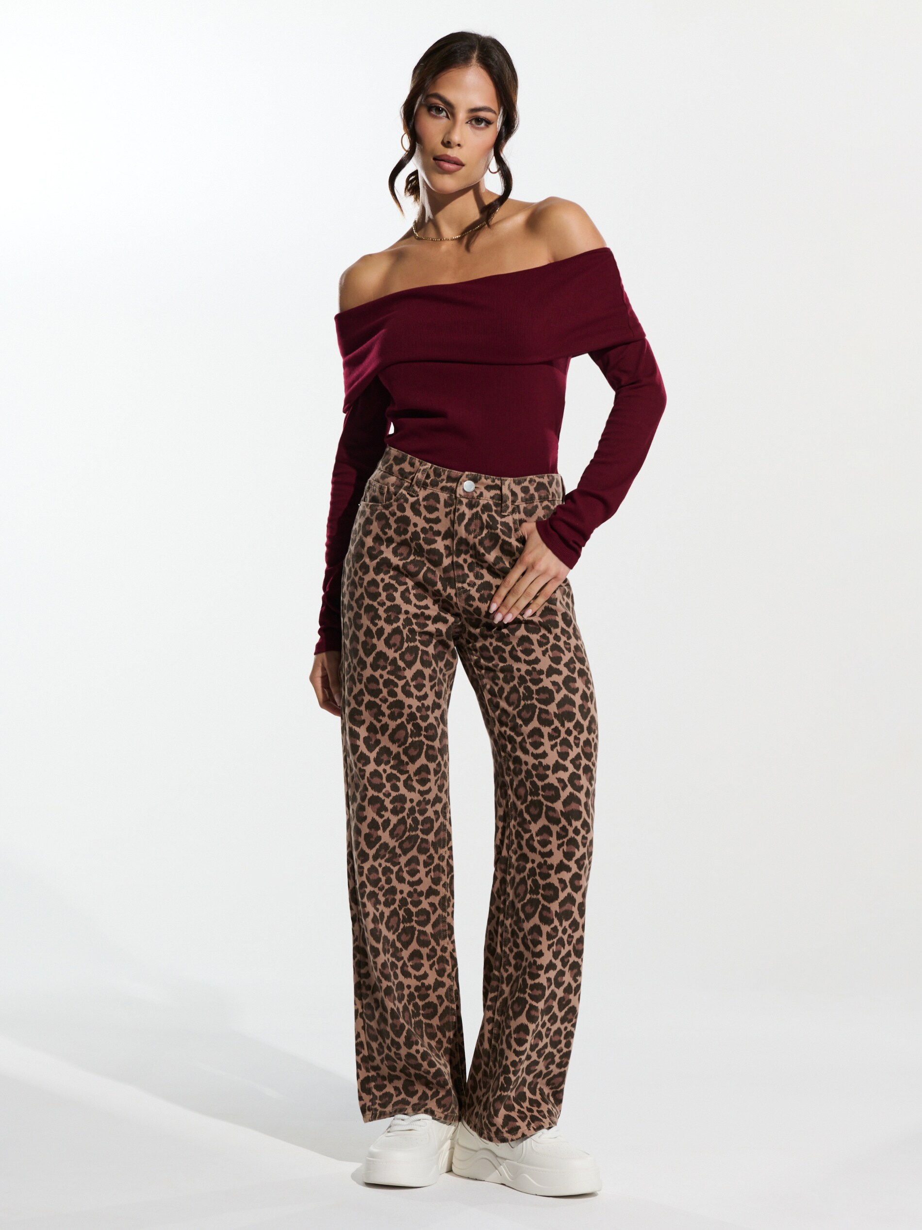 Sinsay - Bluza Dugih Rukava - Maroon