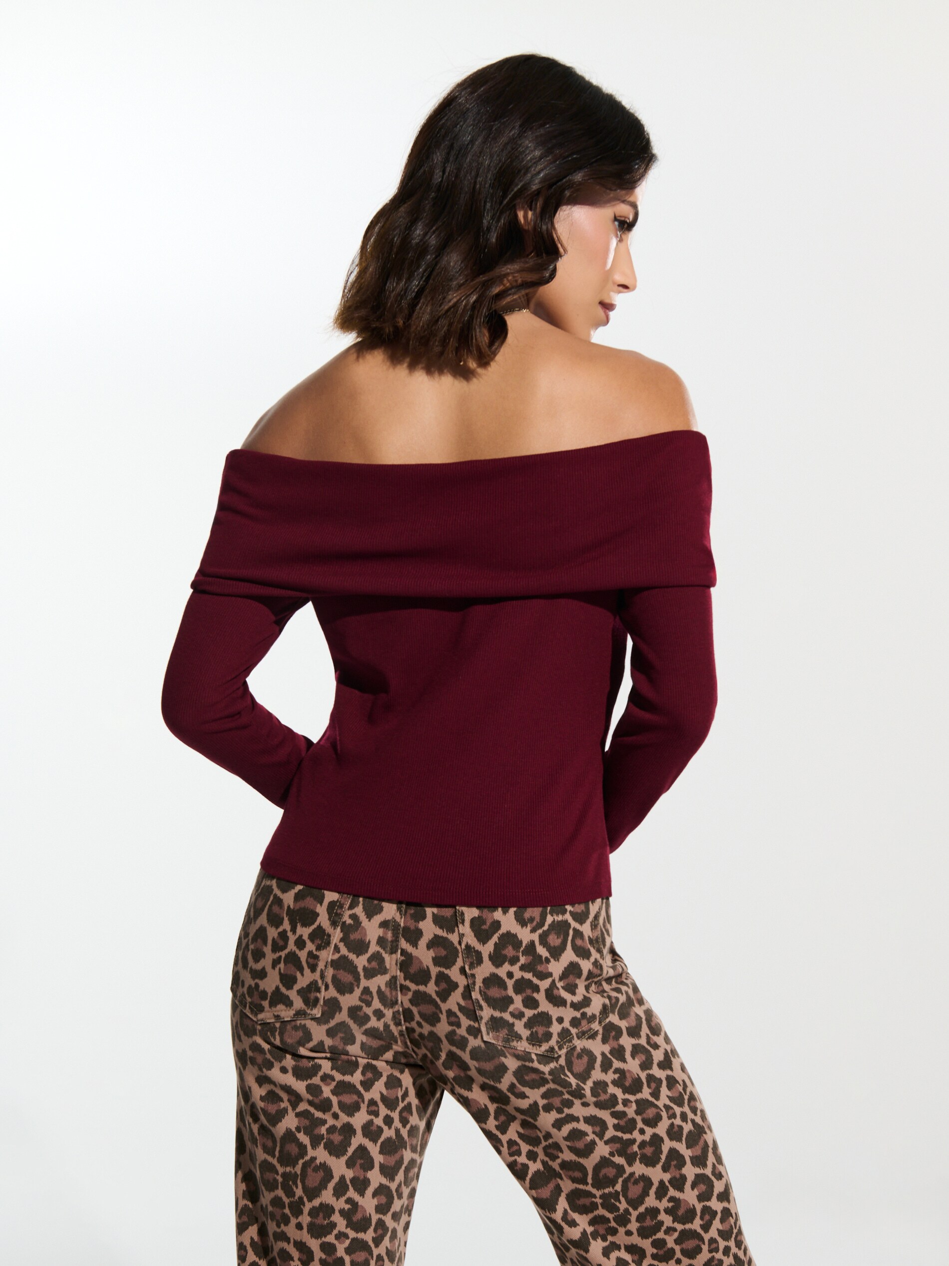 Sinsay - Bluza Dugih Rukava - Maroon