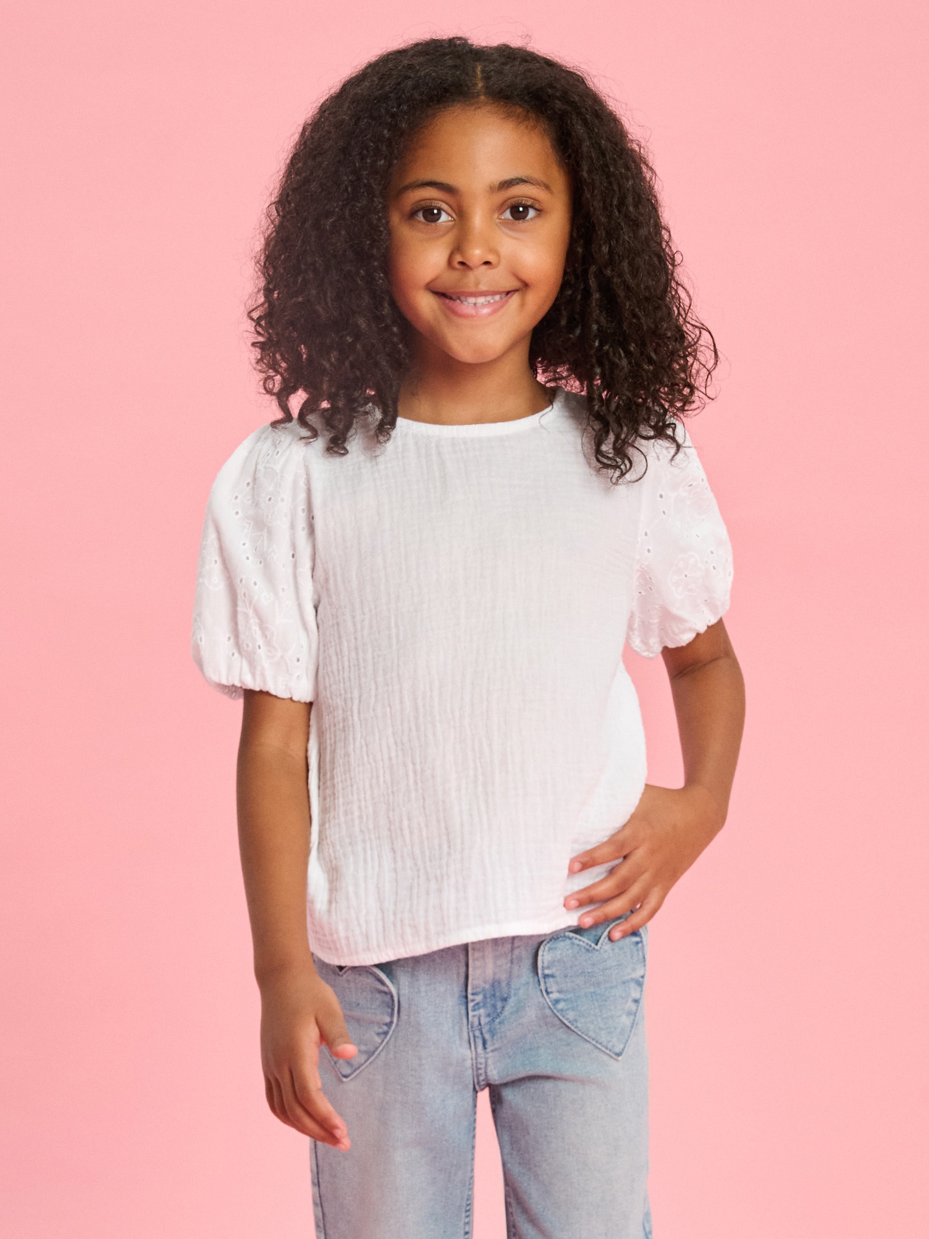 Sinsay - Bluzka z bufiastym rękawem - biały