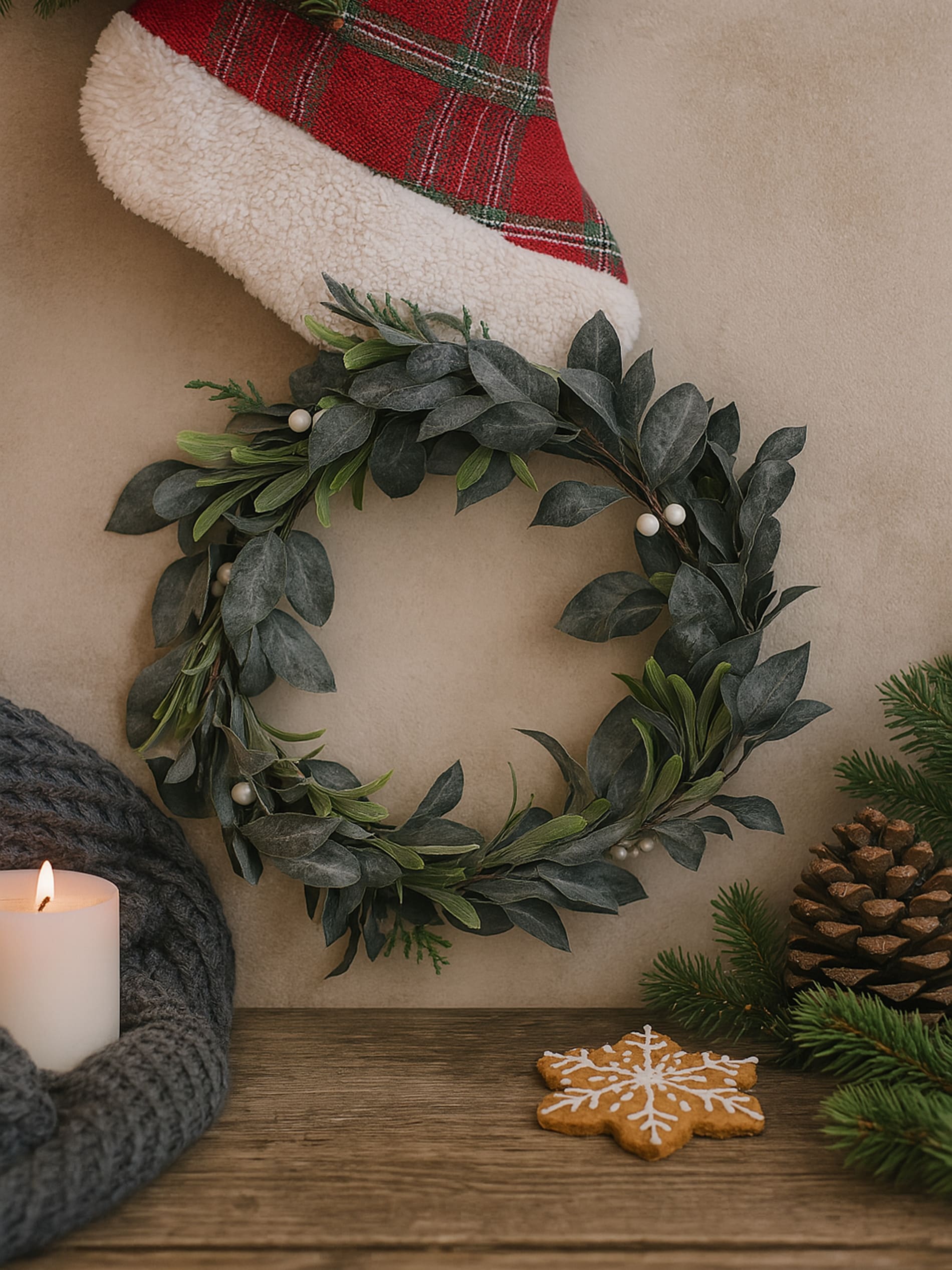 Sinsay - Διακοσμητικό χριστουγεννιάτικο στεφάνι - πολυχρωμο φωτογραφία