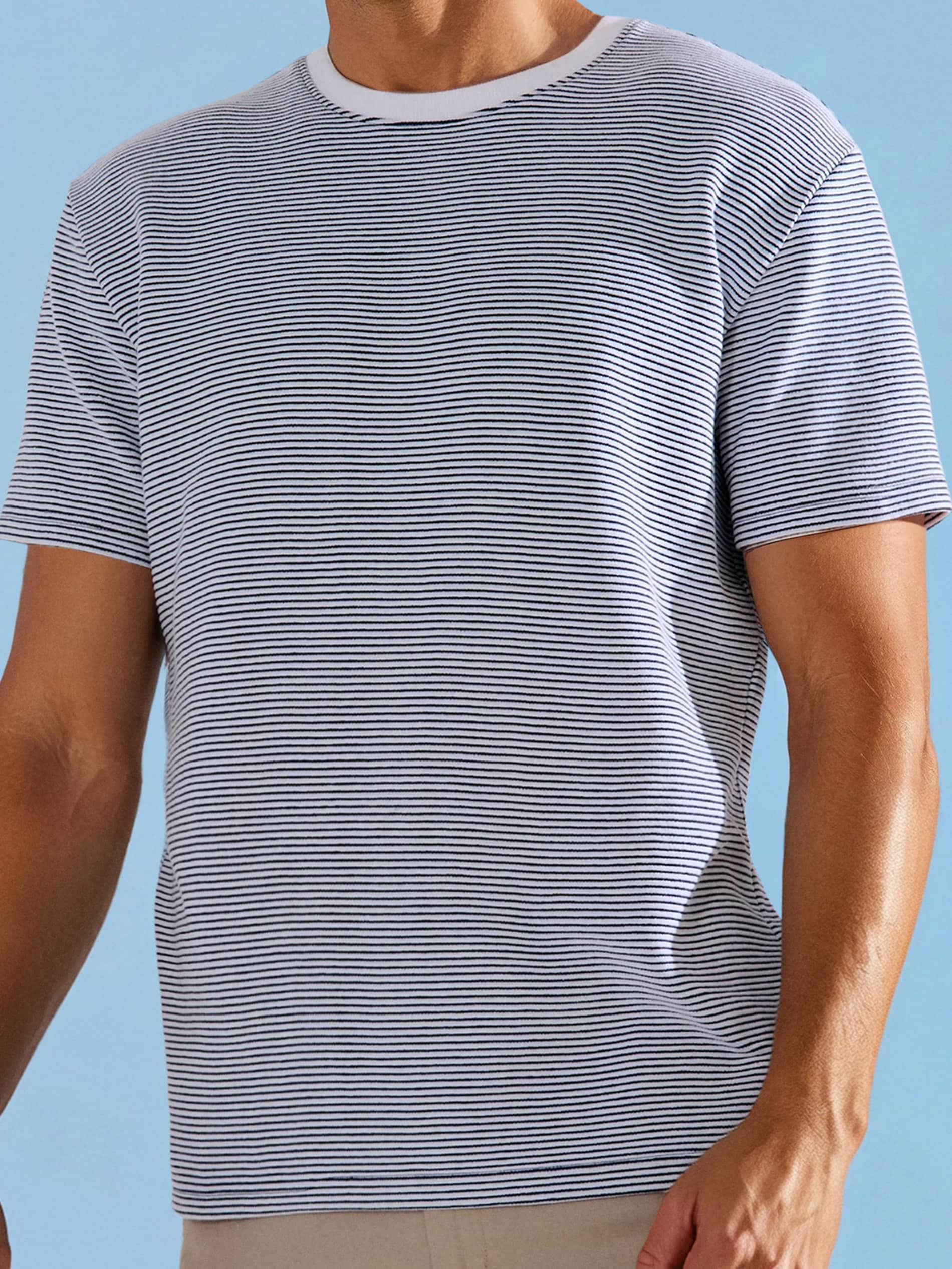 Sinsay - Koszulka w paski - biały