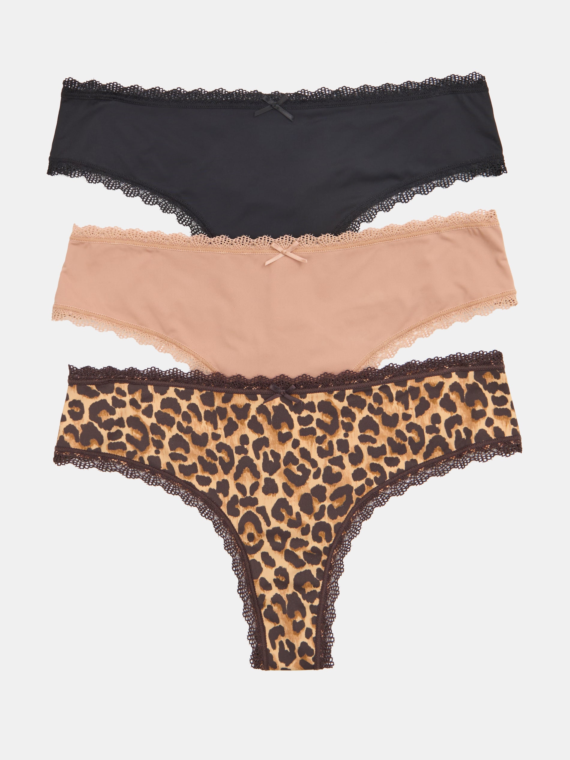 Sinsay - Stringi z koronką 3 pack - wielobarwny