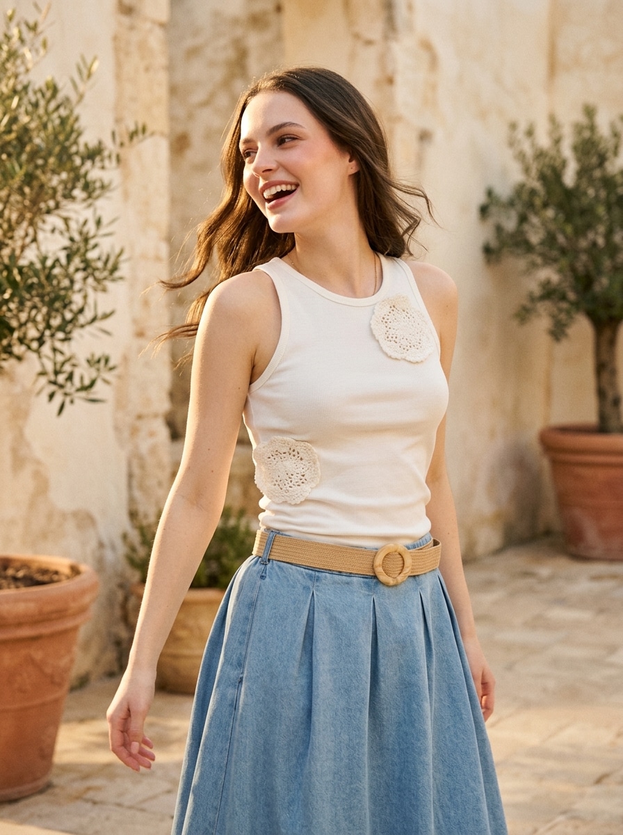 Sinsay - Bawełniana koszulka z aplikacją 3D - kremowy