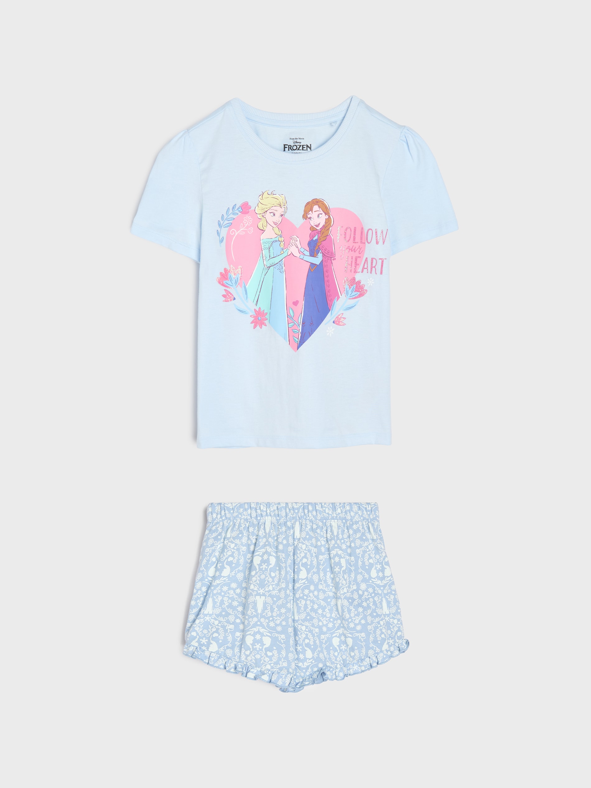 Sinsay - Bawełniana piżama dwuczęściowa z nadrukiem Frozen - błękitny
