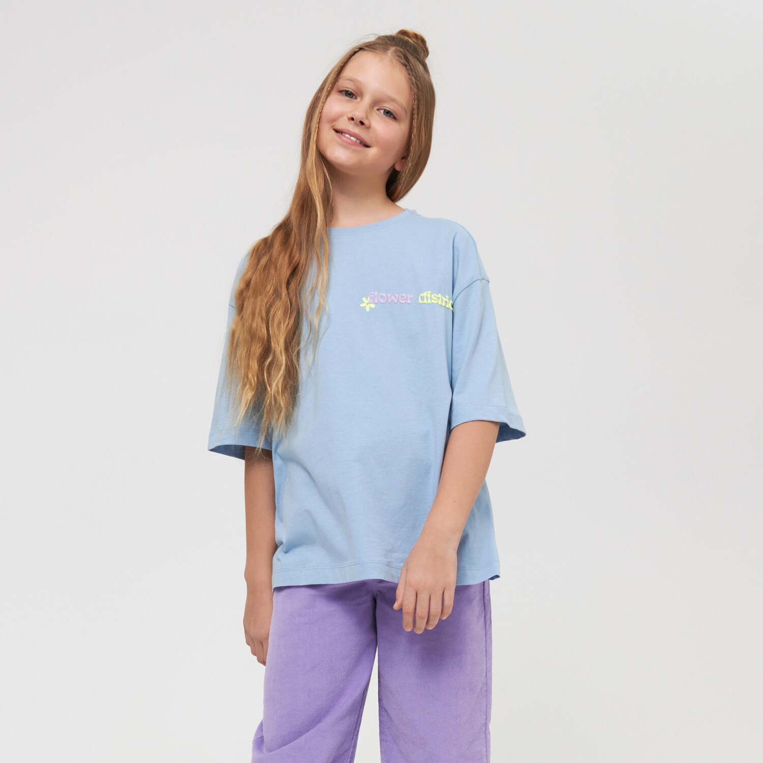 Sinsay - Tricou oversized - Albastru