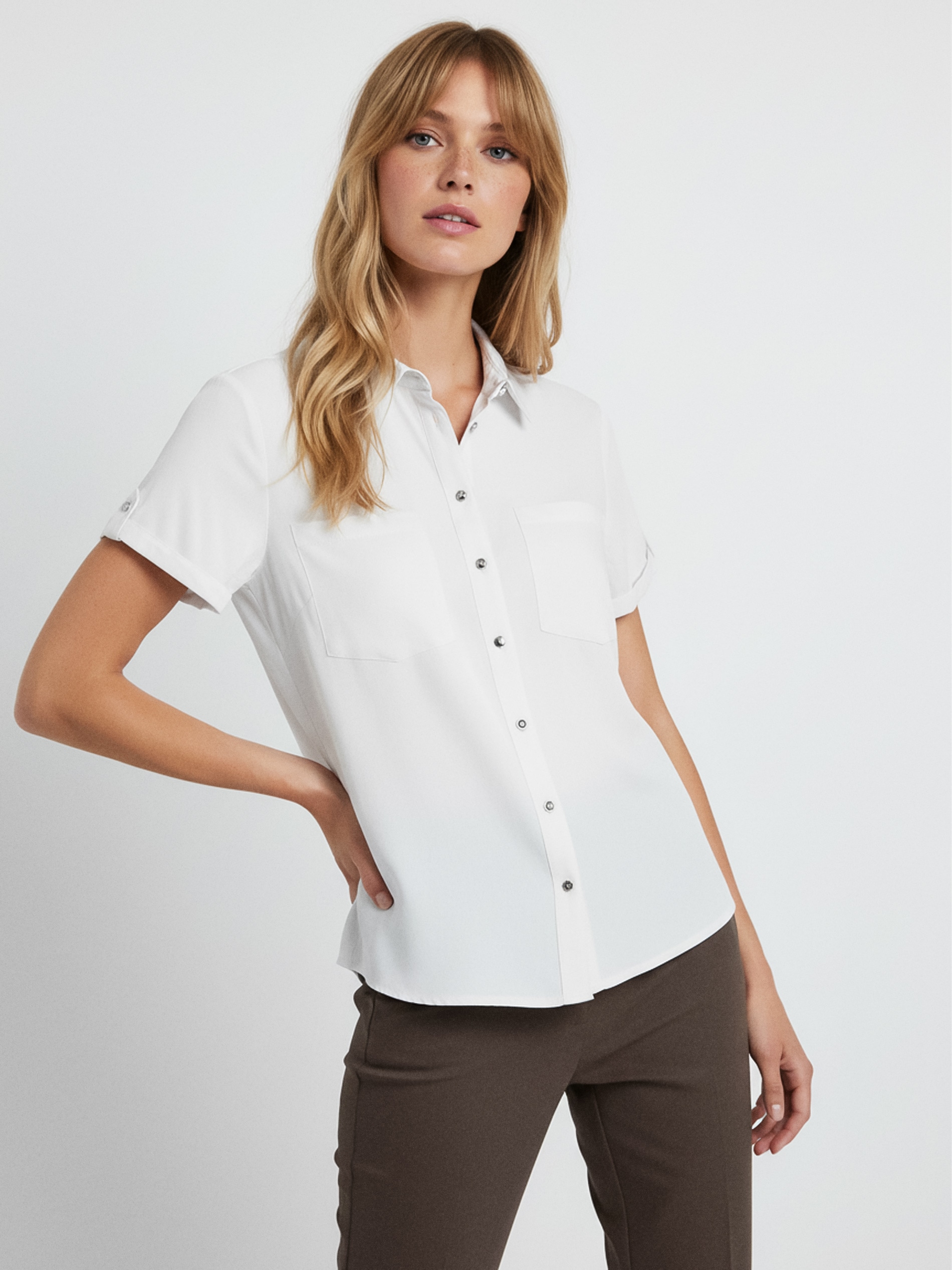 Sinsay - Wiskozowa koszula - biały