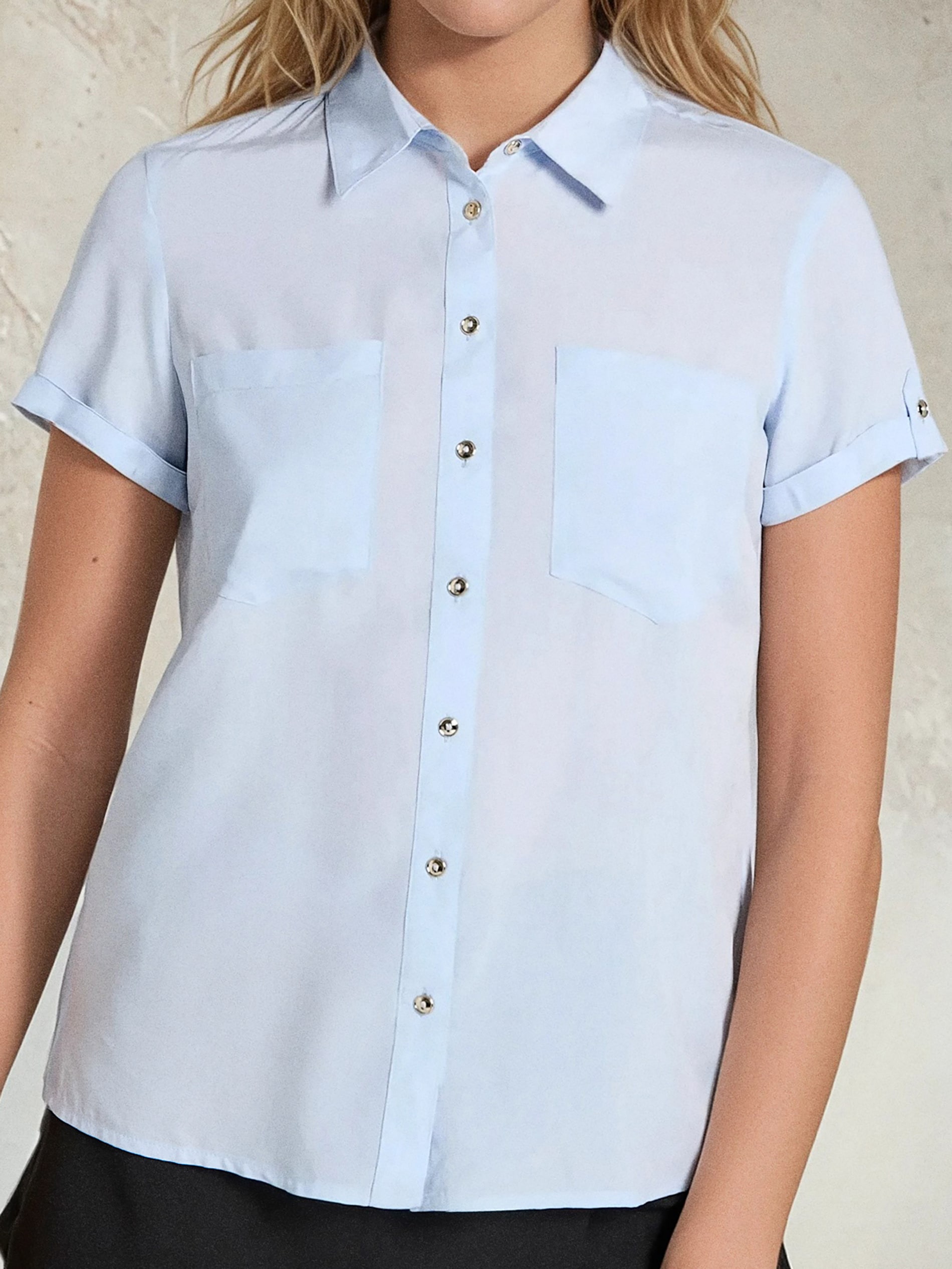 Sinsay - Wiskozowa koszula - niebieski