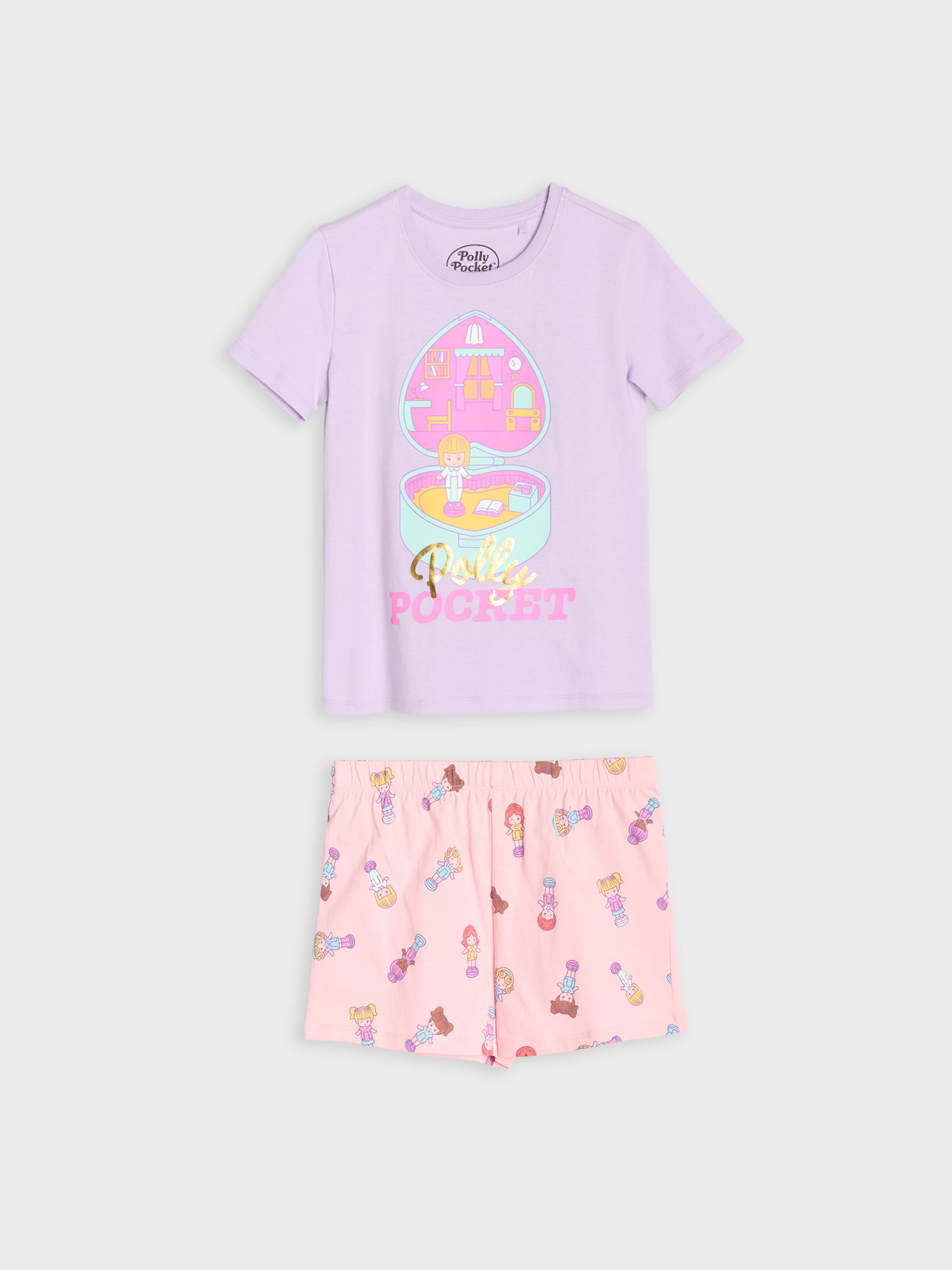 Sinsay - Piżama dwuczęściowa Polly Pocket - fioletowy