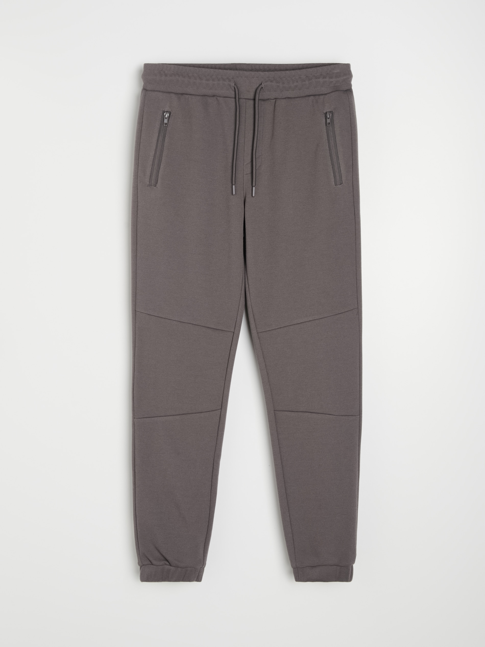 Sinsay - Spodnie dresowe slim fit z domieszką wiskozy - szary