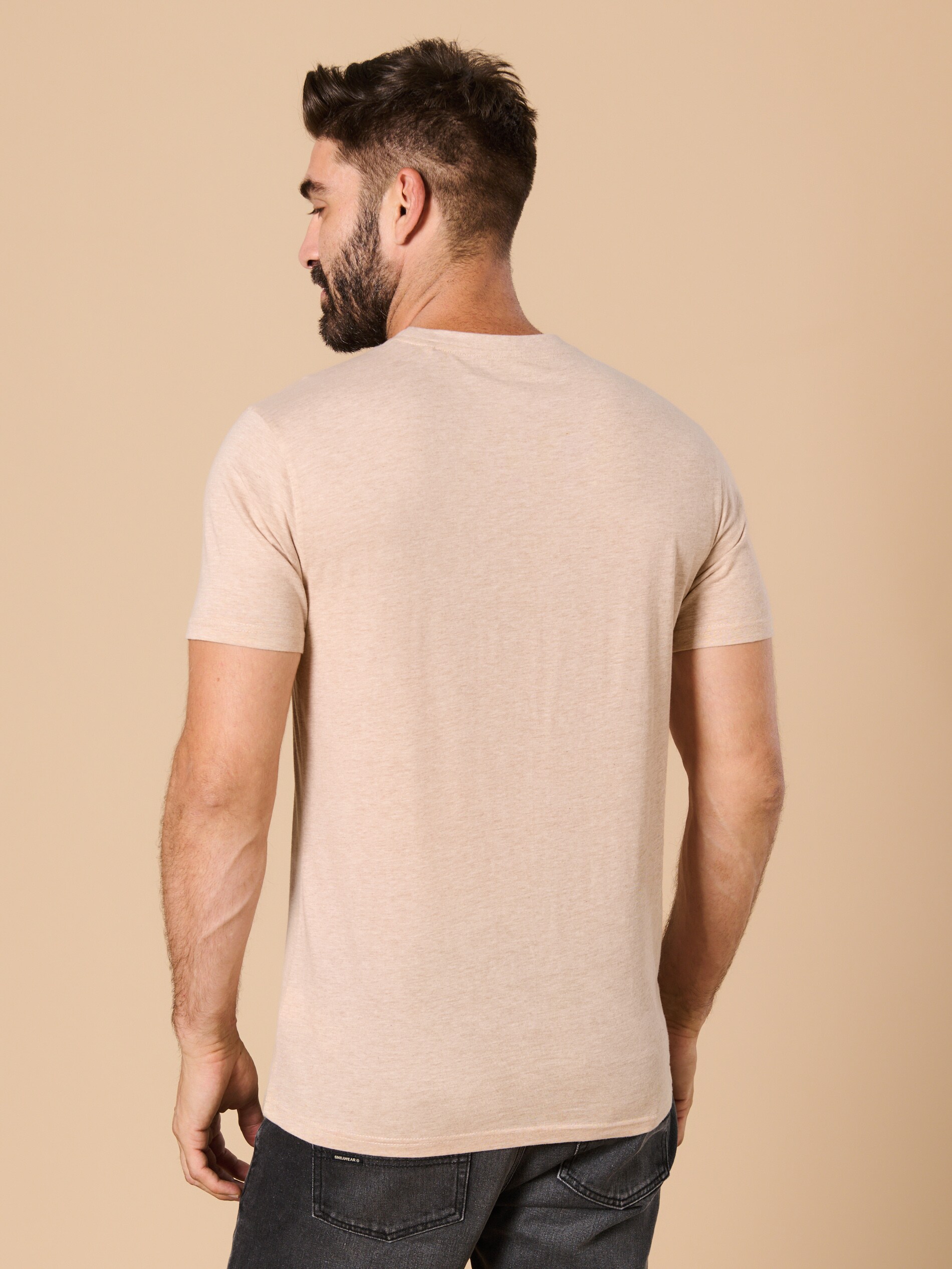 Sinsay - Tricou Basic - Bej