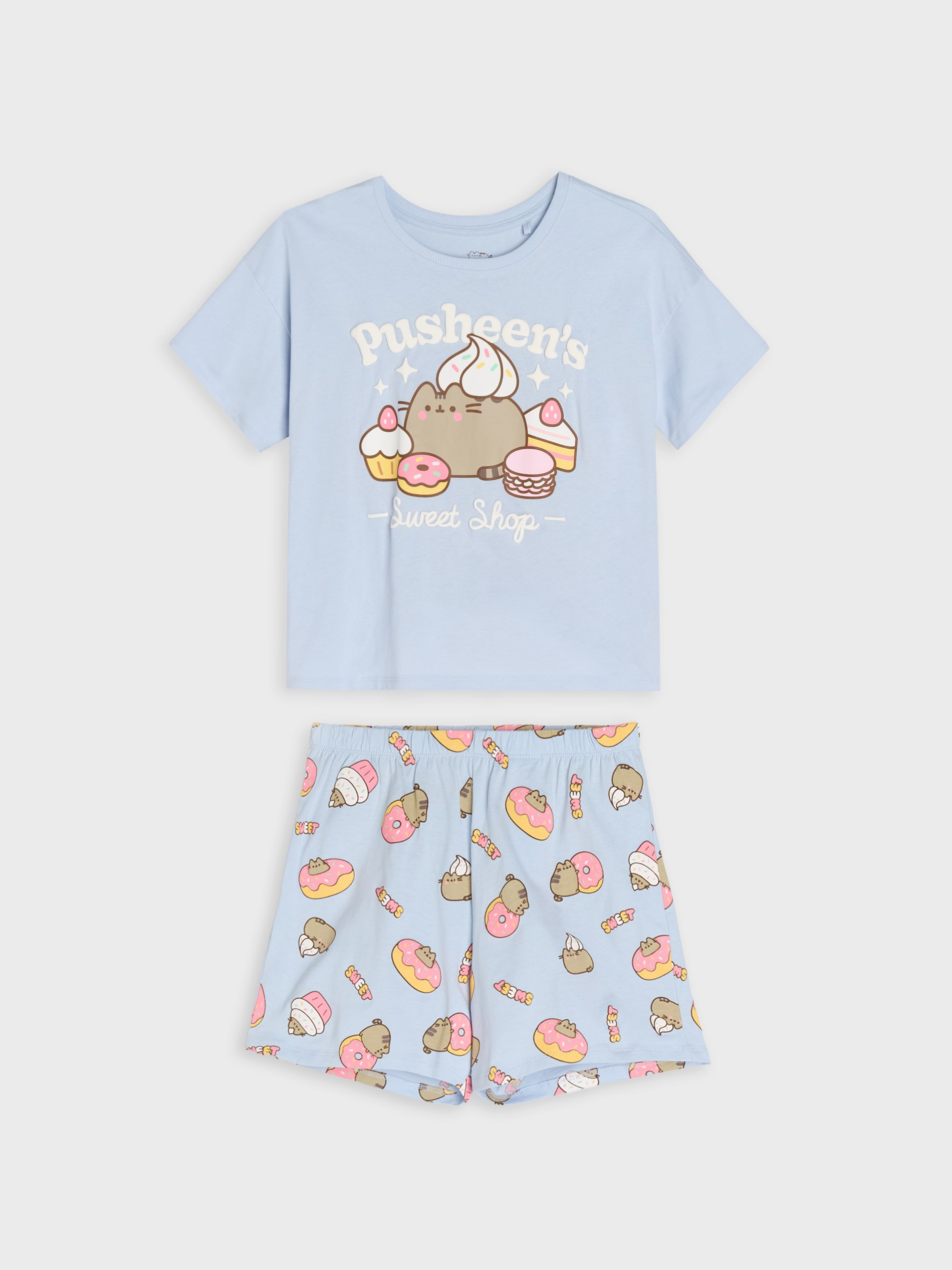 Bawełniana piżama dwuczęściowa z nadrukiem Pusheen the Cat