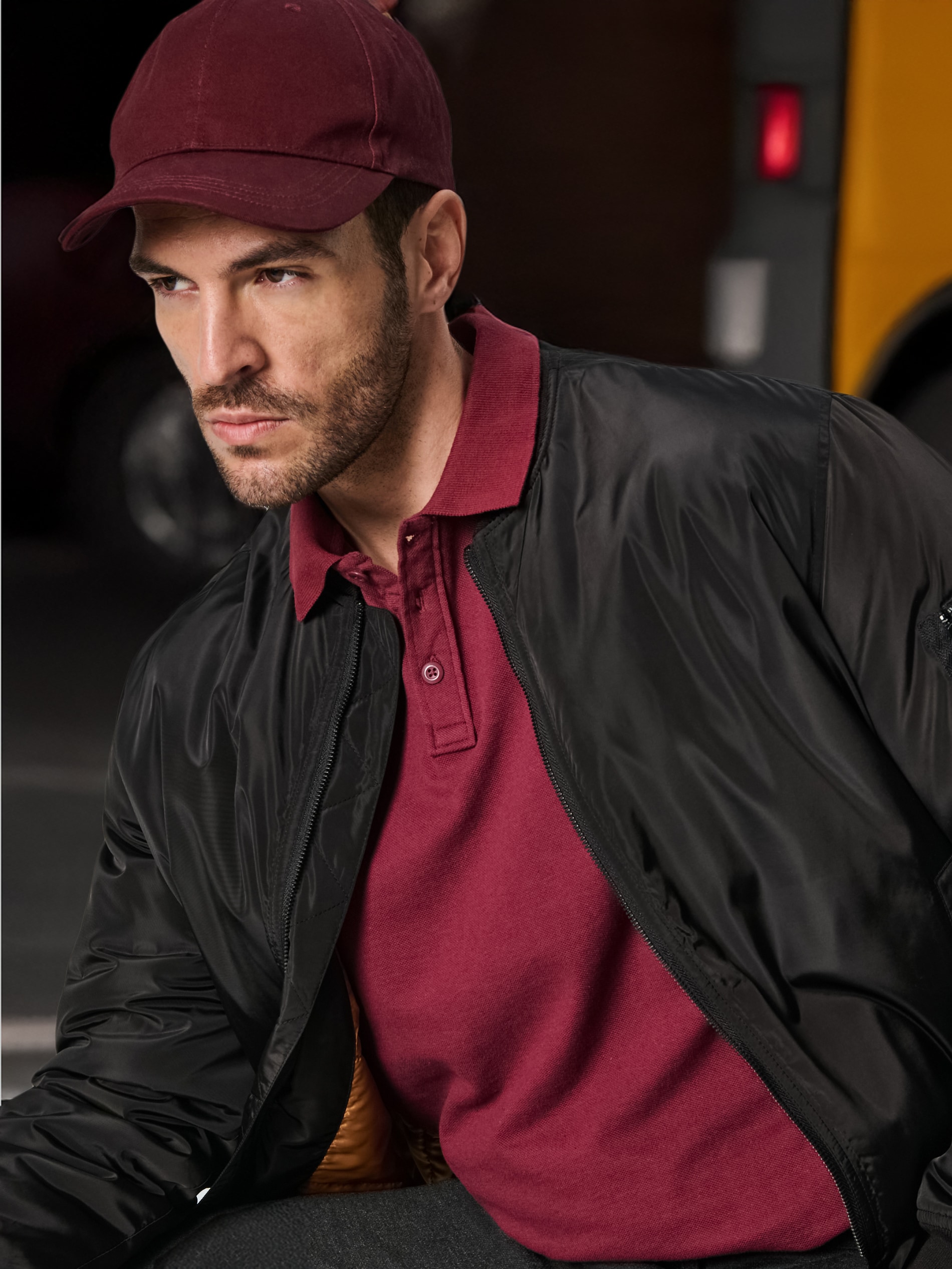 Sinsay - Tricou Polo - Bordo