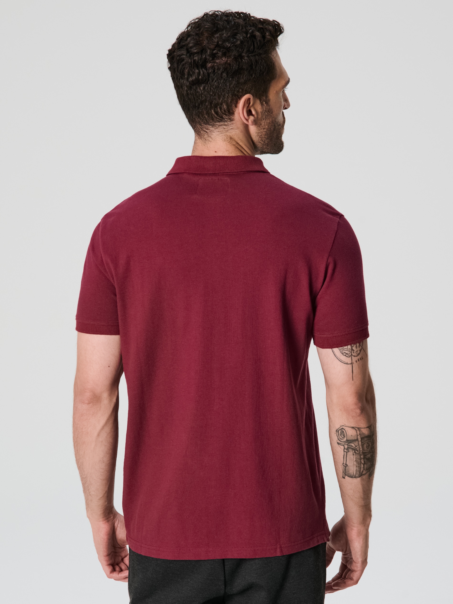 Sinsay - Tricou Polo - Bordo