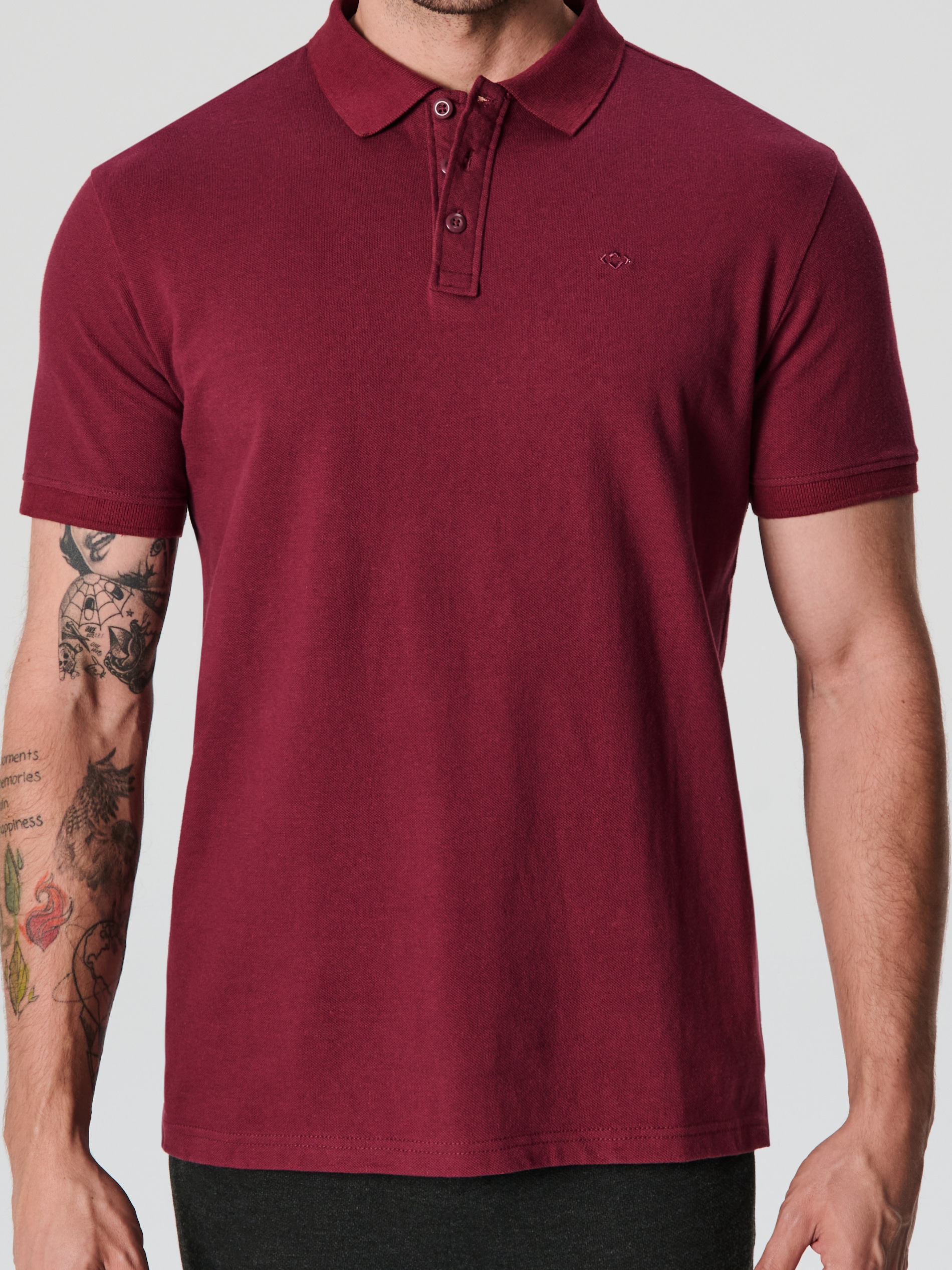 Sinsay - Tricou Polo - Bordo