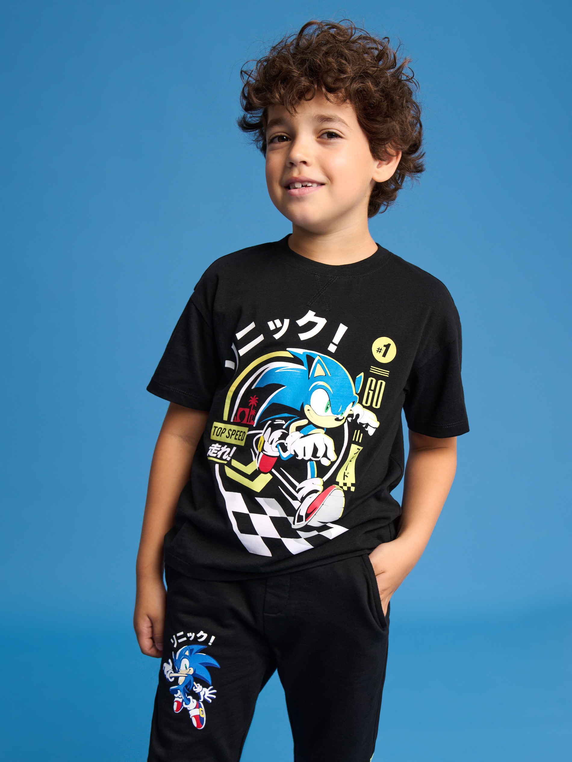 Sinsay - Pantaloni Sport Sonic The Hedgehog - Negru