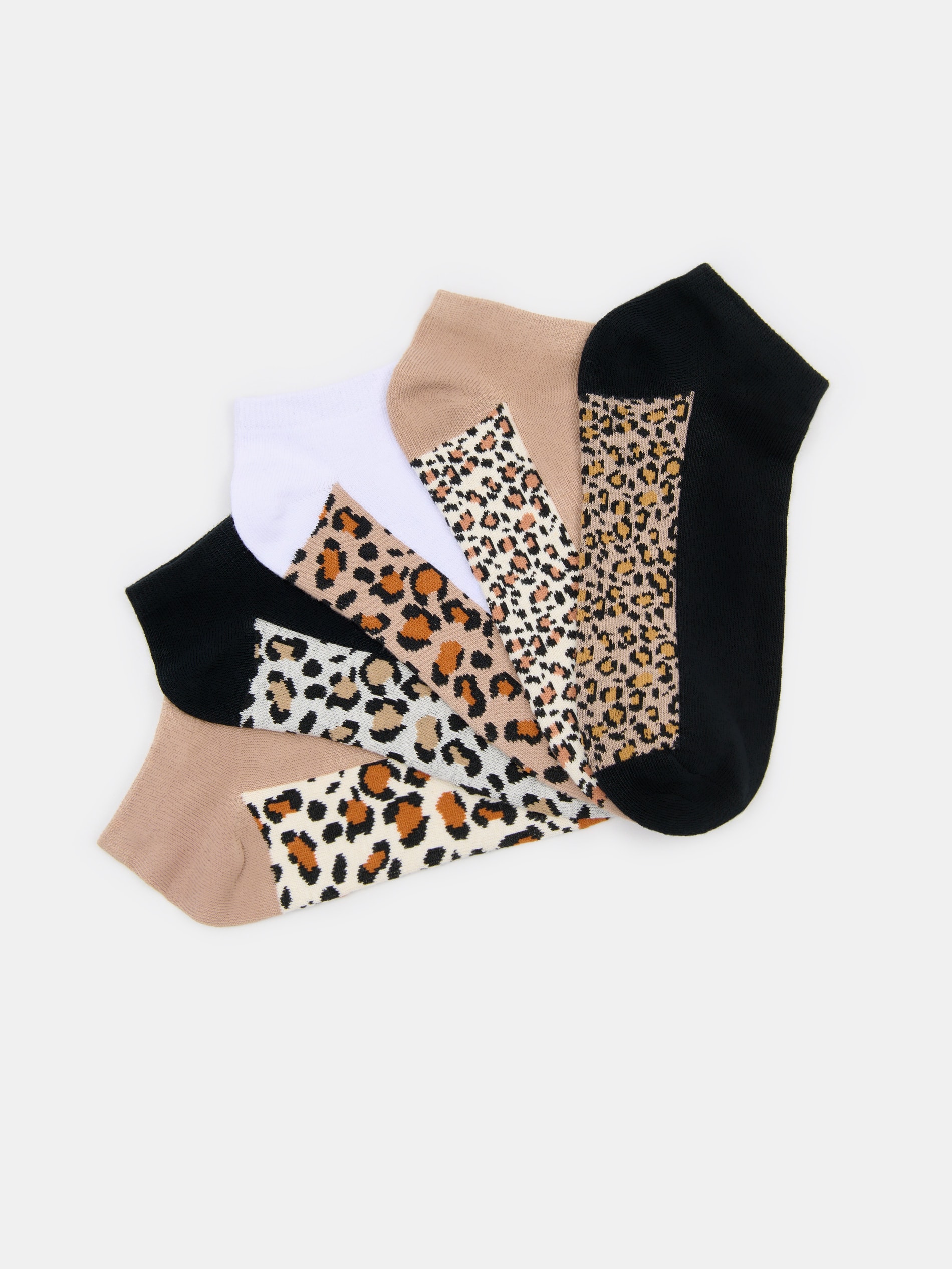 Sinsay - Skarpetki w panterkę 5 pack - wielobarwny