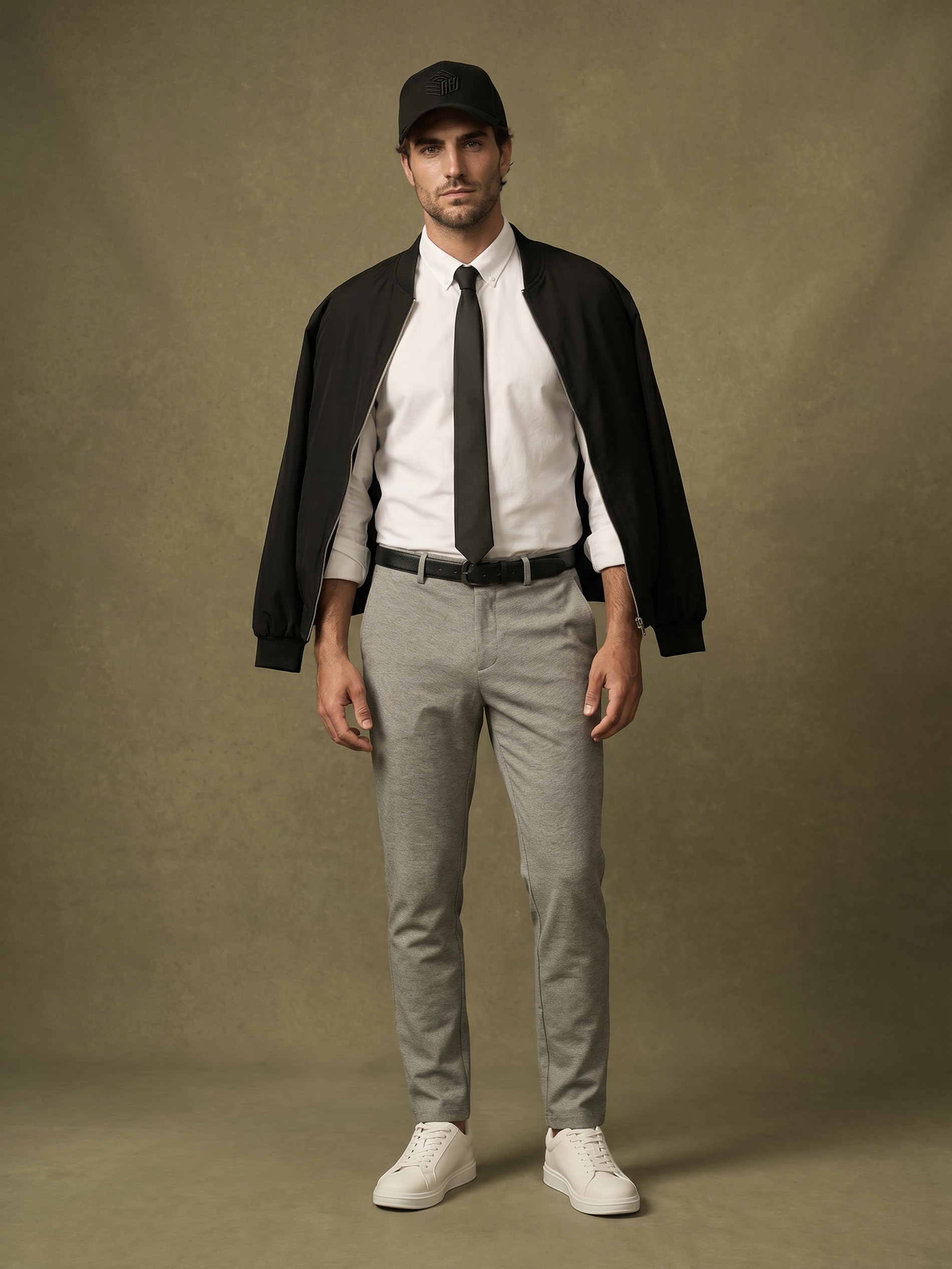 Sinsay - Spodnie slim fit z domieszką wiskozy - szary