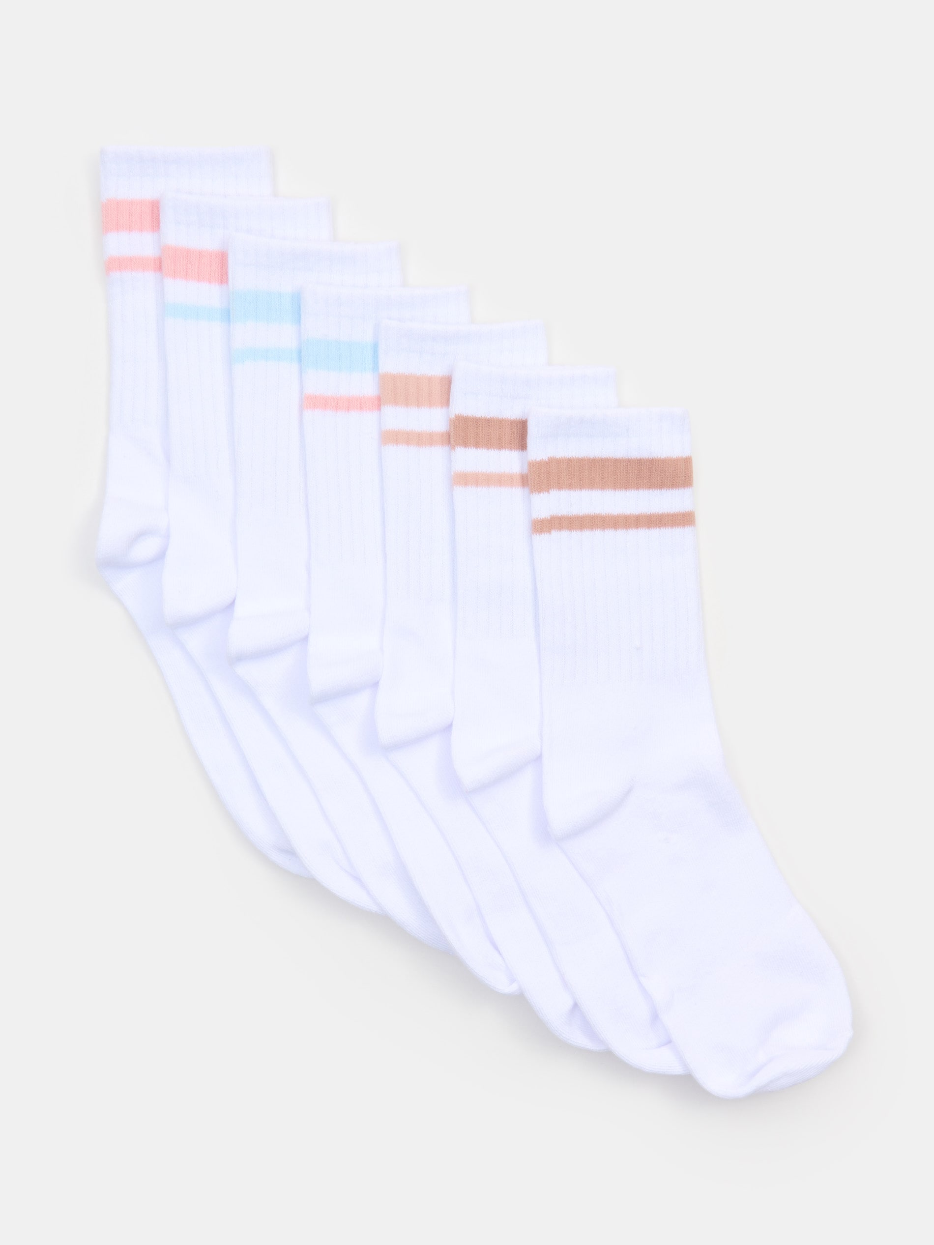 Sinsay - Prążkowane skarpetki 7 pack - wielobarwny
