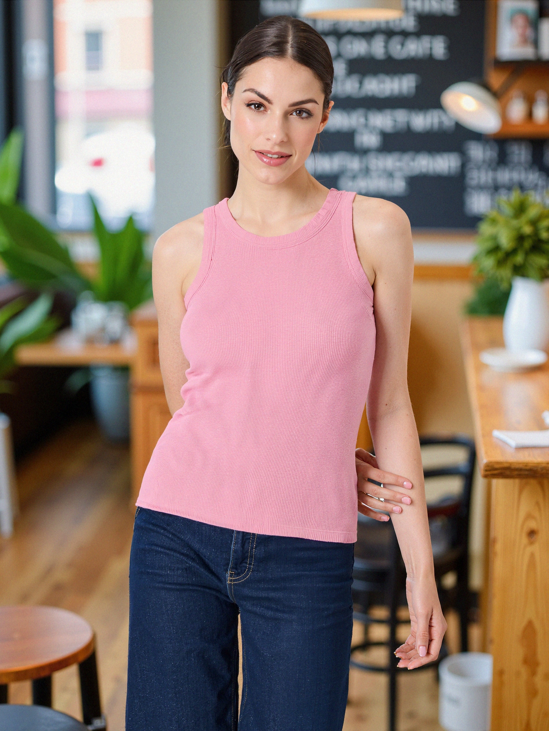 Sinsay - Tank top - różowy