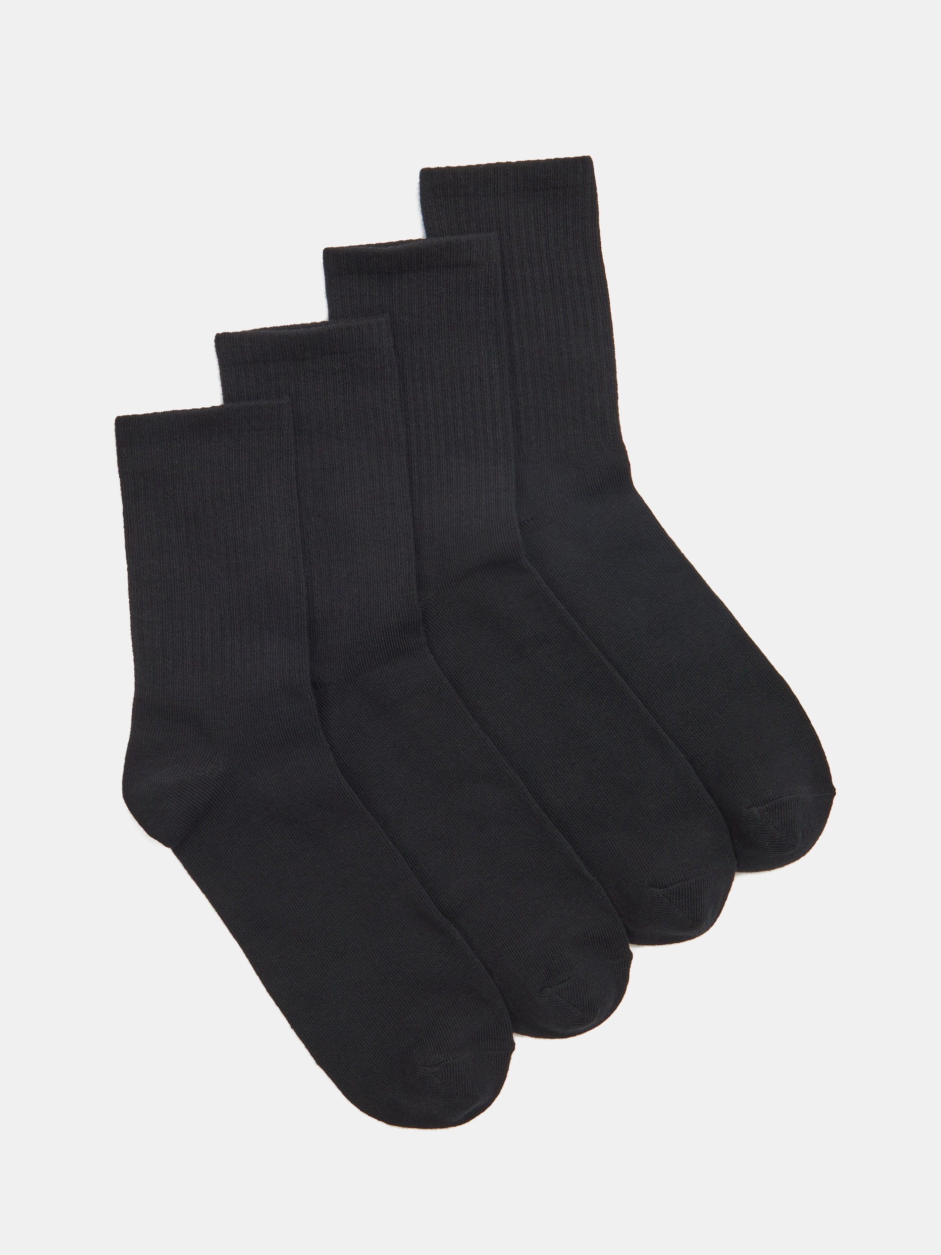 Sinsay - Prążkowane skarpetki 4 pack - czarny