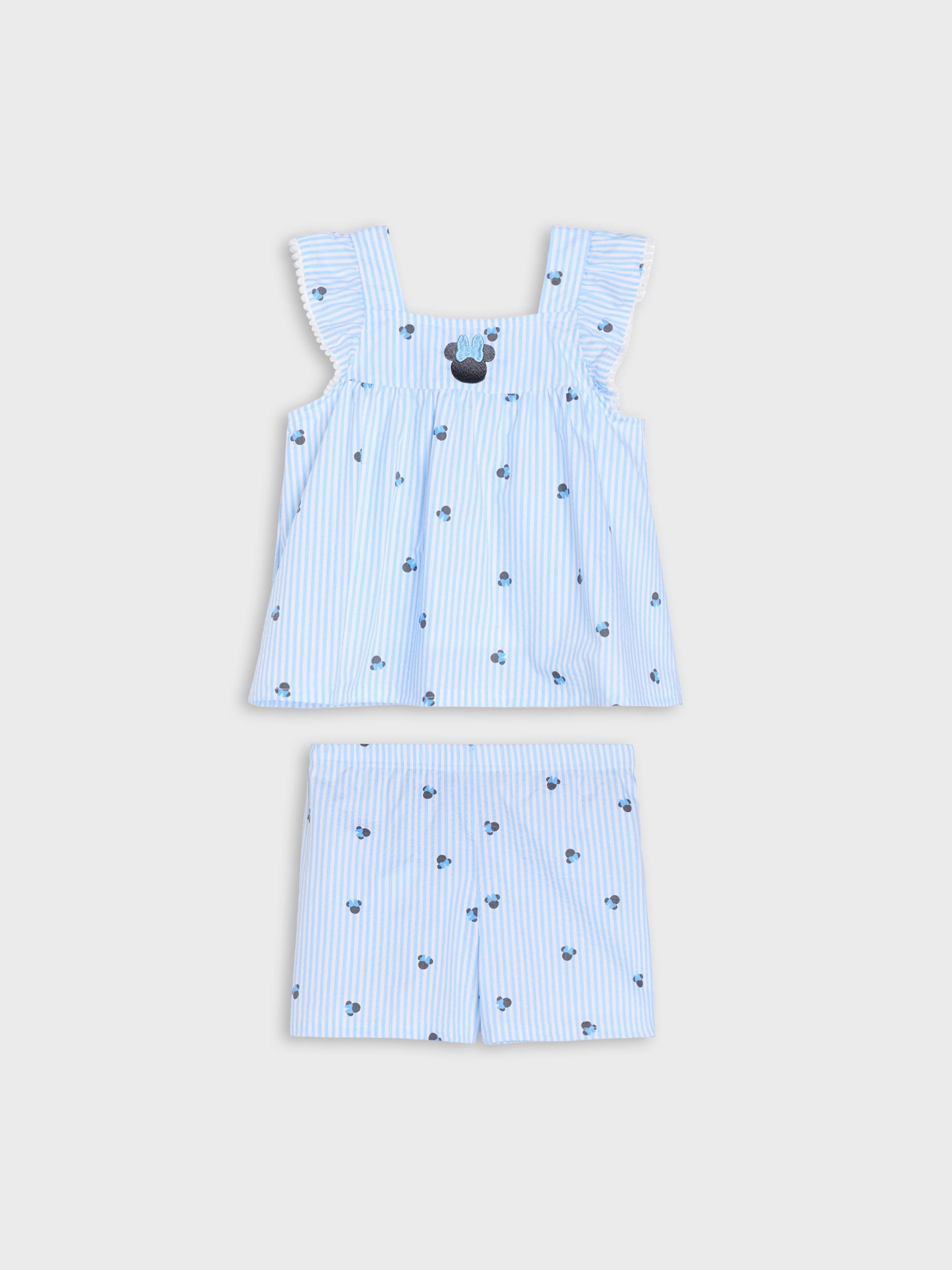 Sinsay - Komplet: bluzka i szorty Minnie Mouse - biały