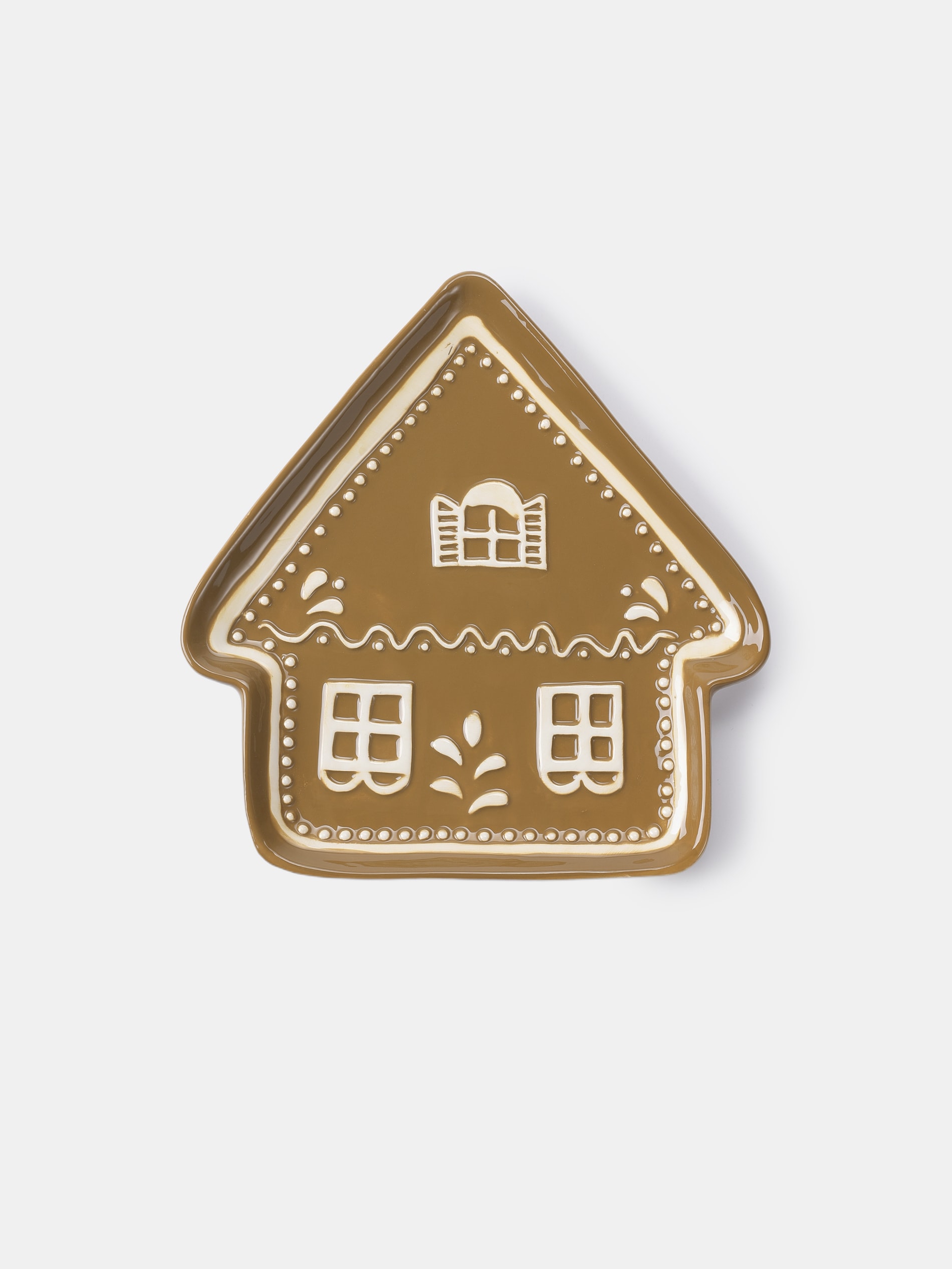 Sinsay - Πιάτο με χριστουγεννιάτικο μοτίβο - χρυσο-καφε φωτογραφία