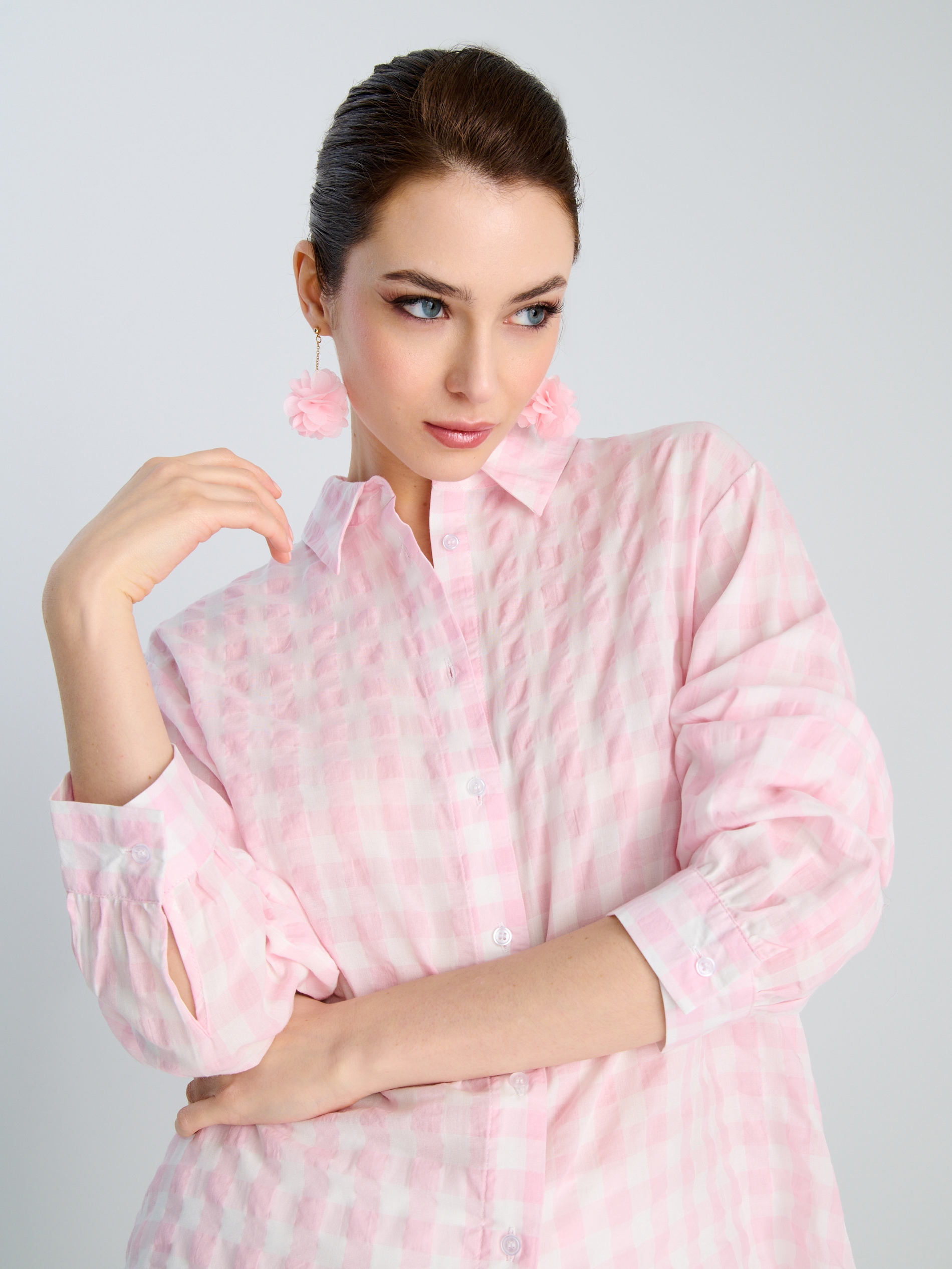 Sinsay - Καρό πουκάμισο - ροζ παστελ φωτογραφία