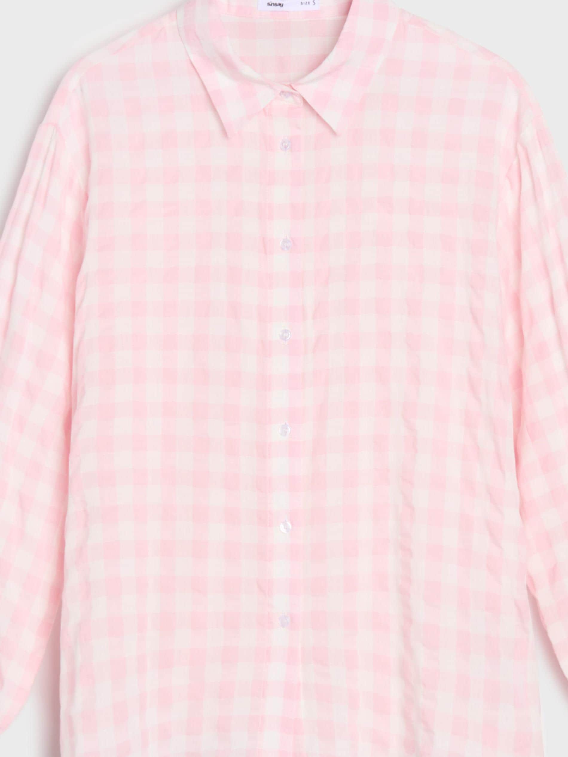 Sinsay - Καρό πουκάμισο - ροζ παστελ φωτογραφία