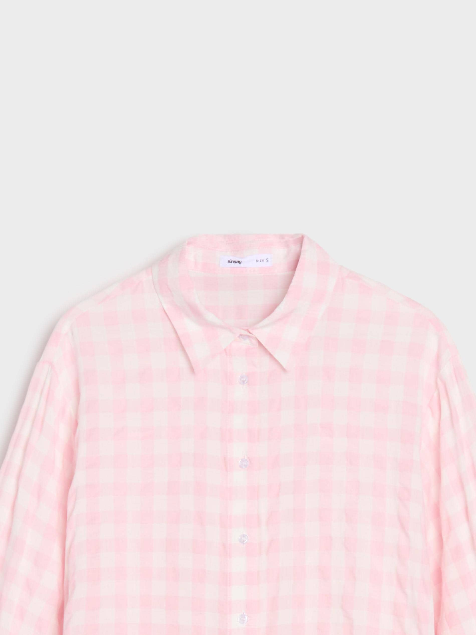 Sinsay - Καρό πουκάμισο - ροζ παστελ φωτογραφία