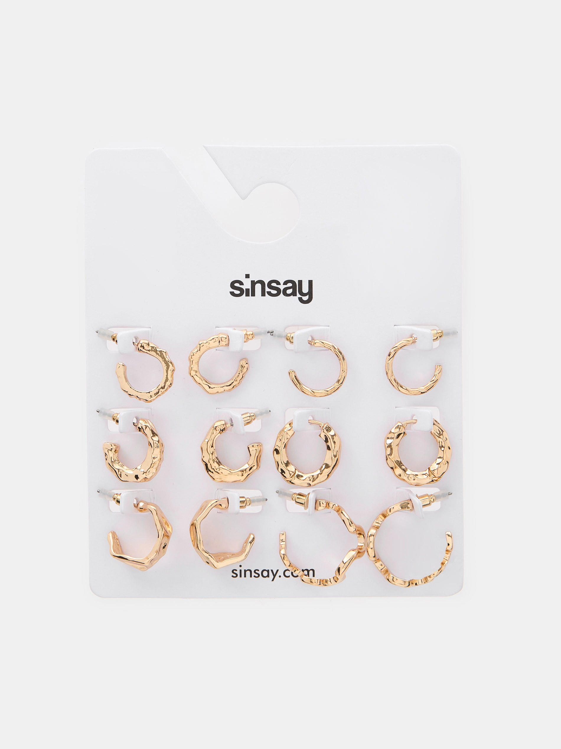 Sinsay - Σετ με 6 σκουλαρίκια - χρυσο φωτογραφία