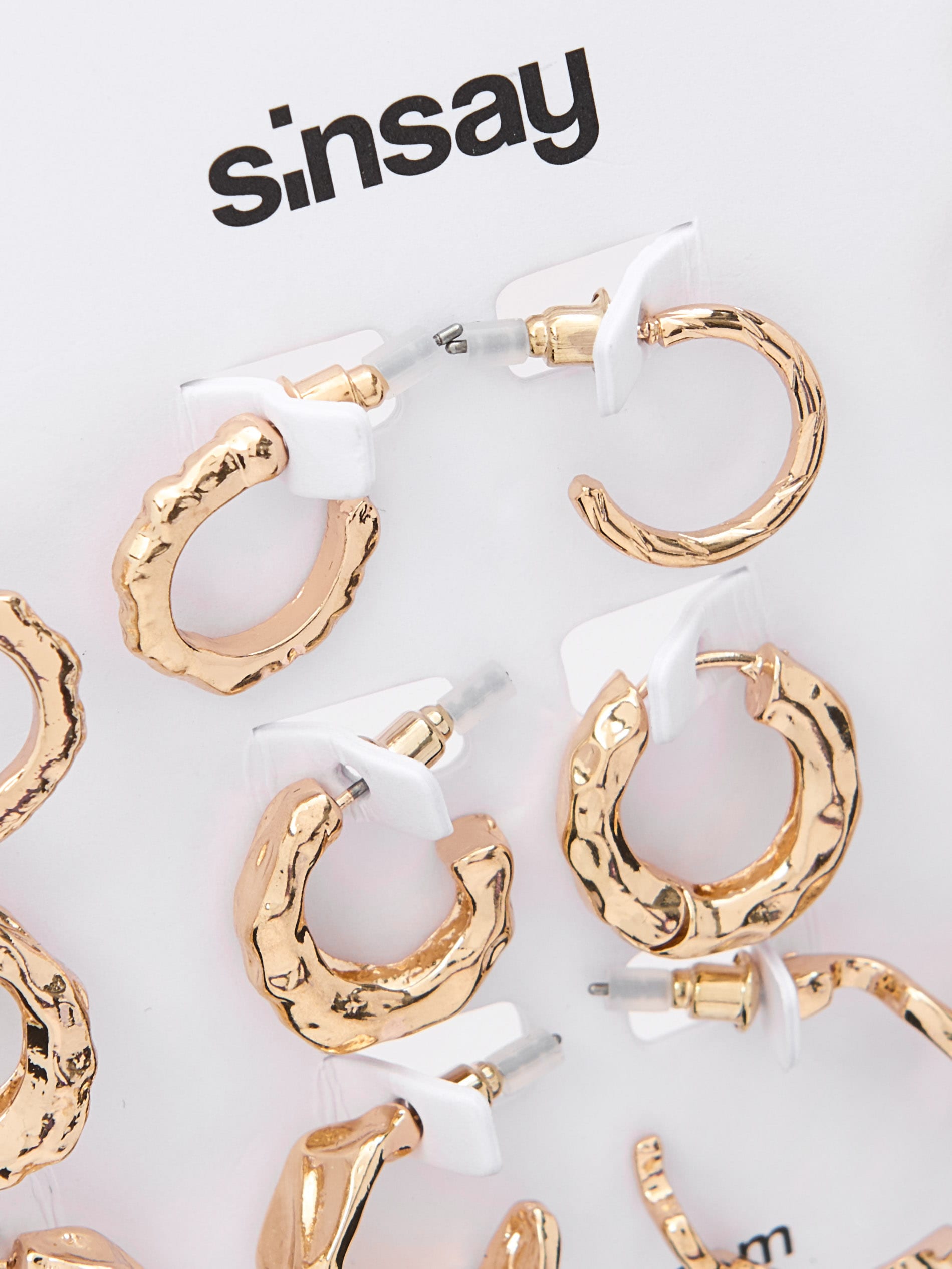 Sinsay - Σετ με 6 σκουλαρίκια - χρυσο φωτογραφία