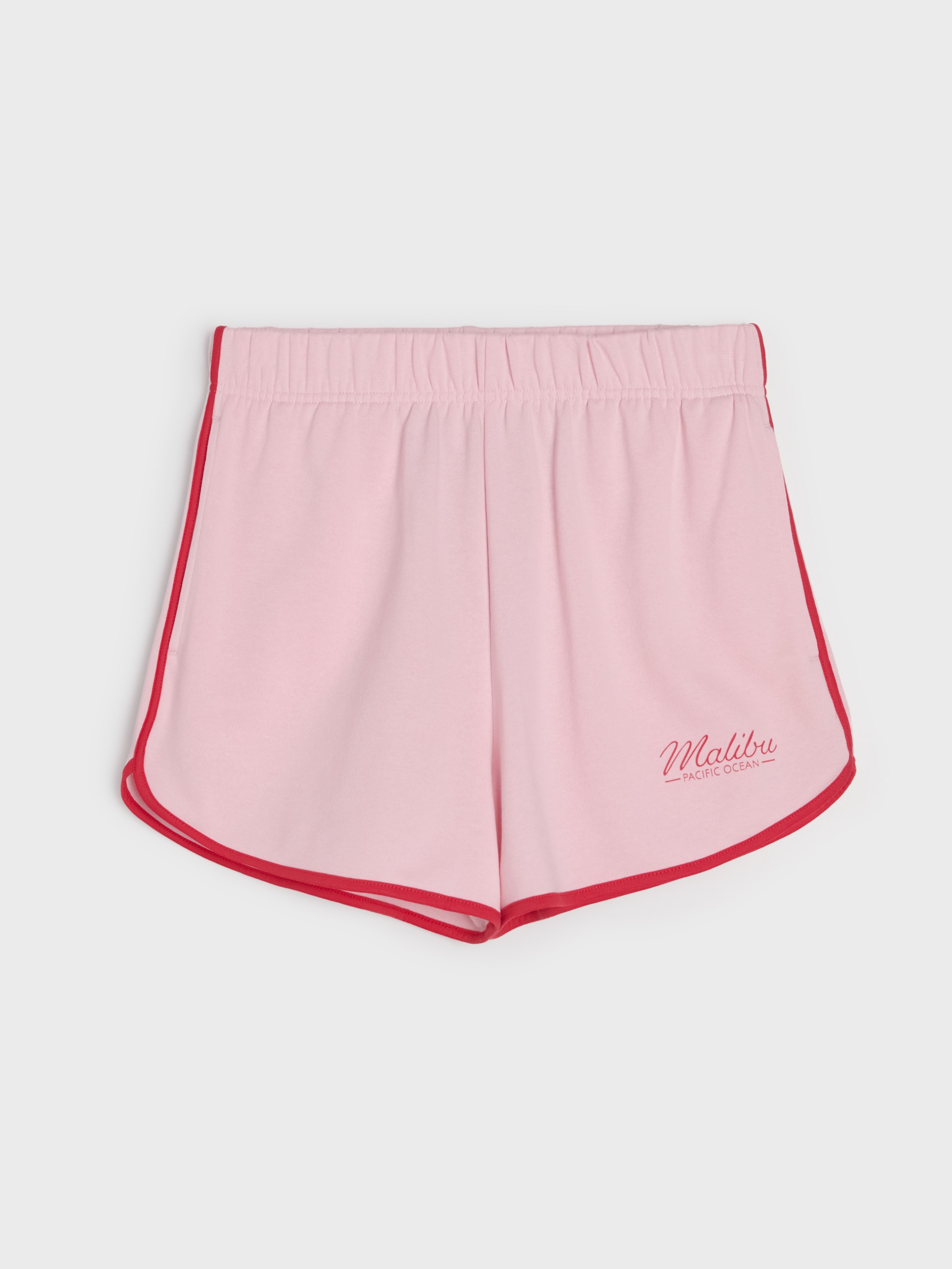 Sinsay - Dresowe szorty z kontrastową lamówką i napisem 