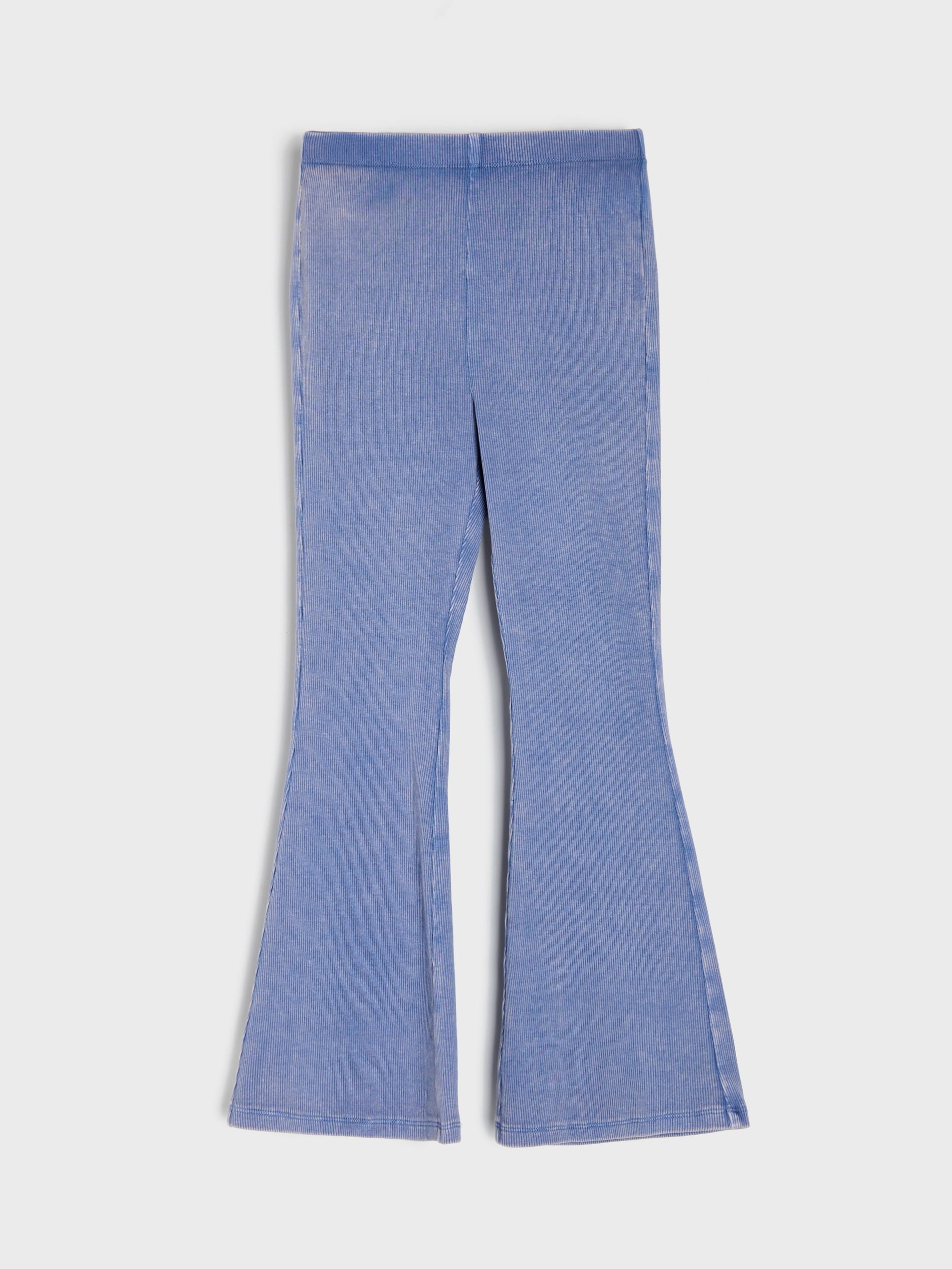 Sinsay - Legginsy flare z efektem sprania - niebieski