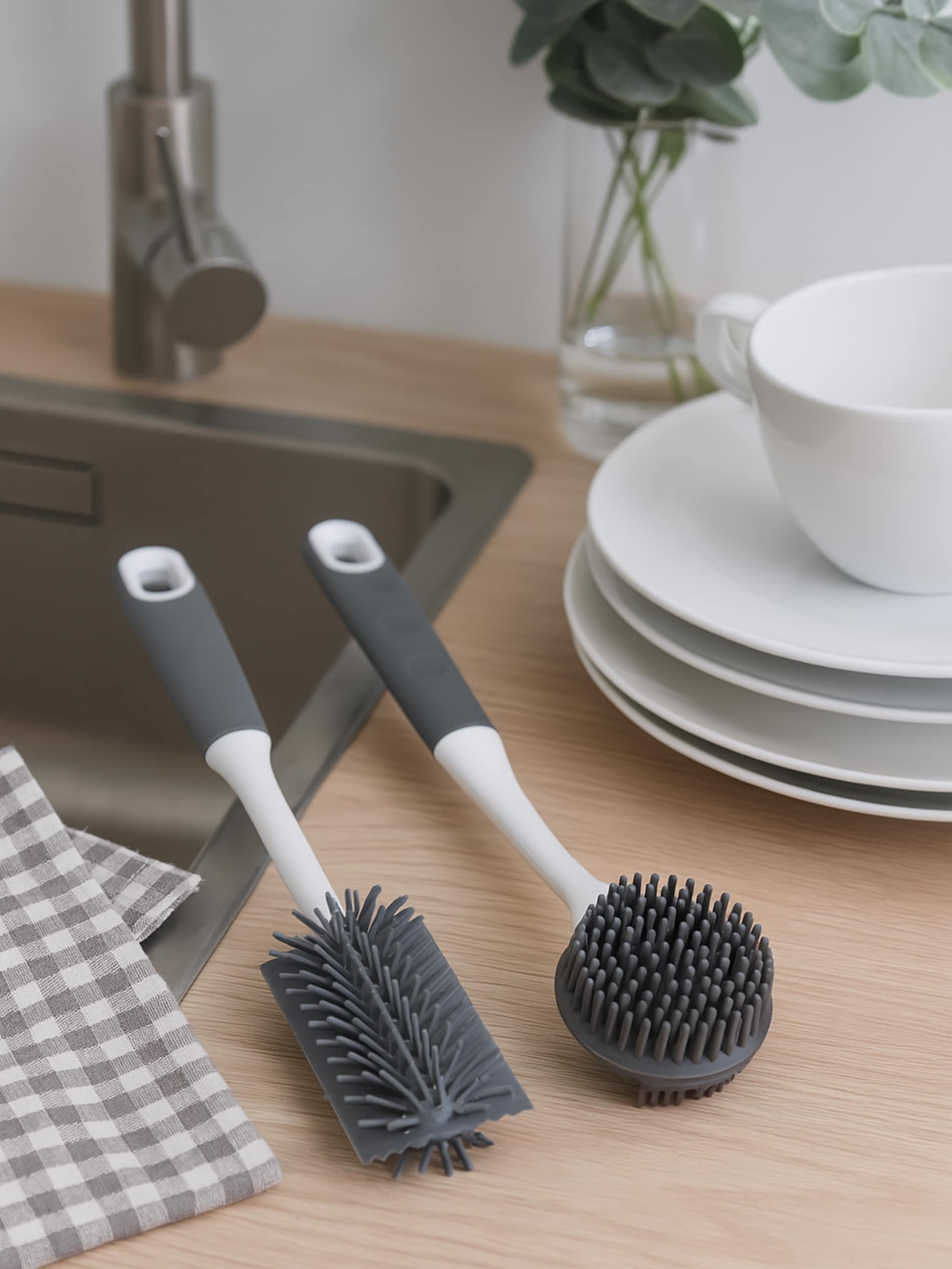 Sinsay - Σετ βουρτσών καθαρισμού 2 pack - ανοιχτό γκρι φωτογραφία