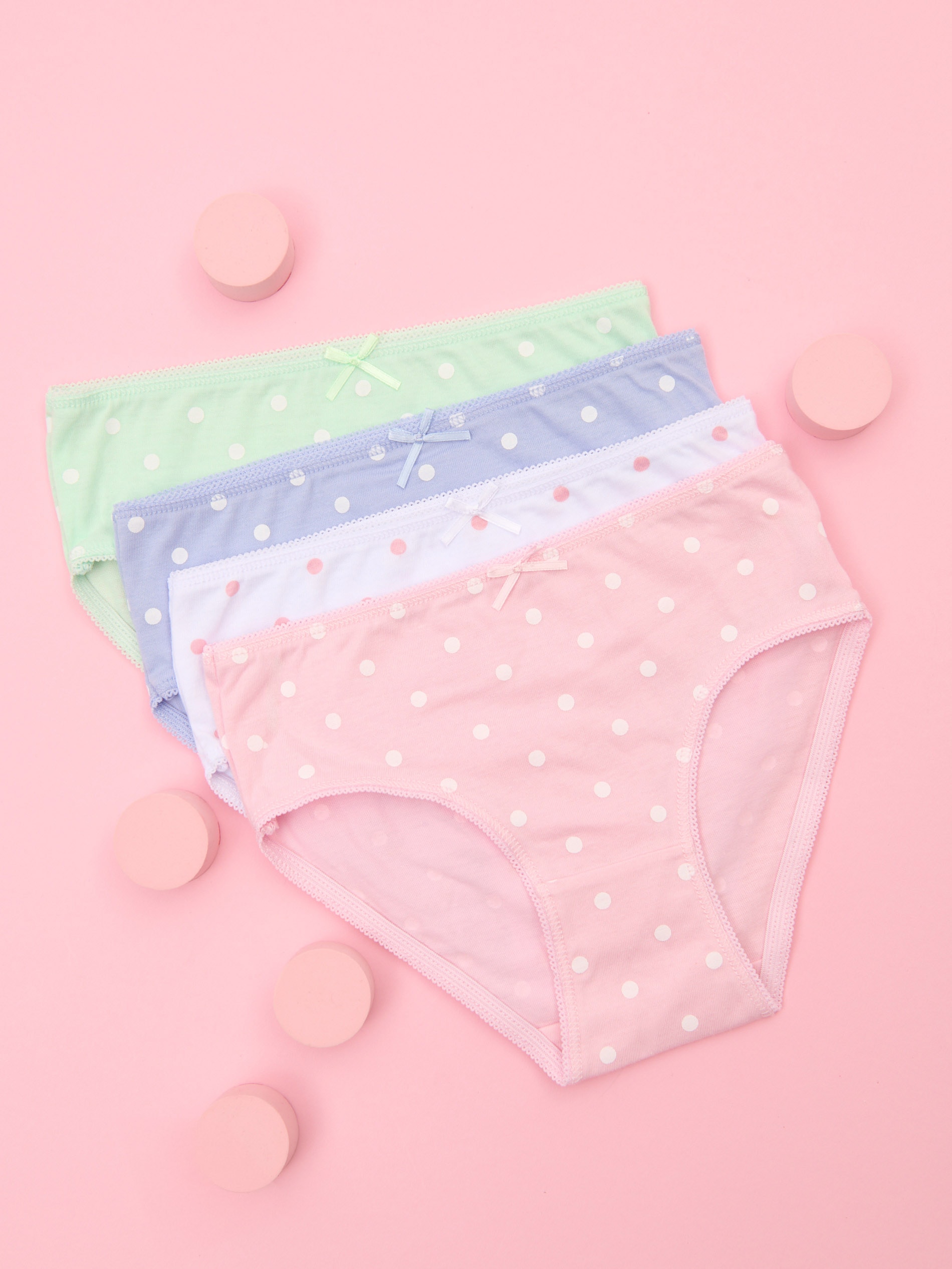 Sinsay - Majtki 4 pack w groszki - wielobarwny