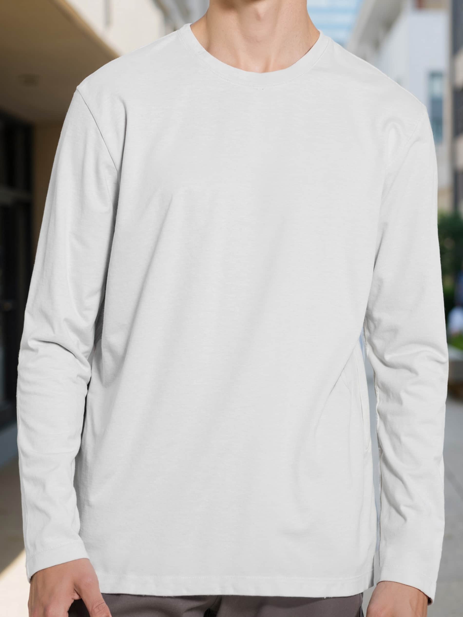 Sinsay - Bawełniana koszulka z długimi rękawami - biały